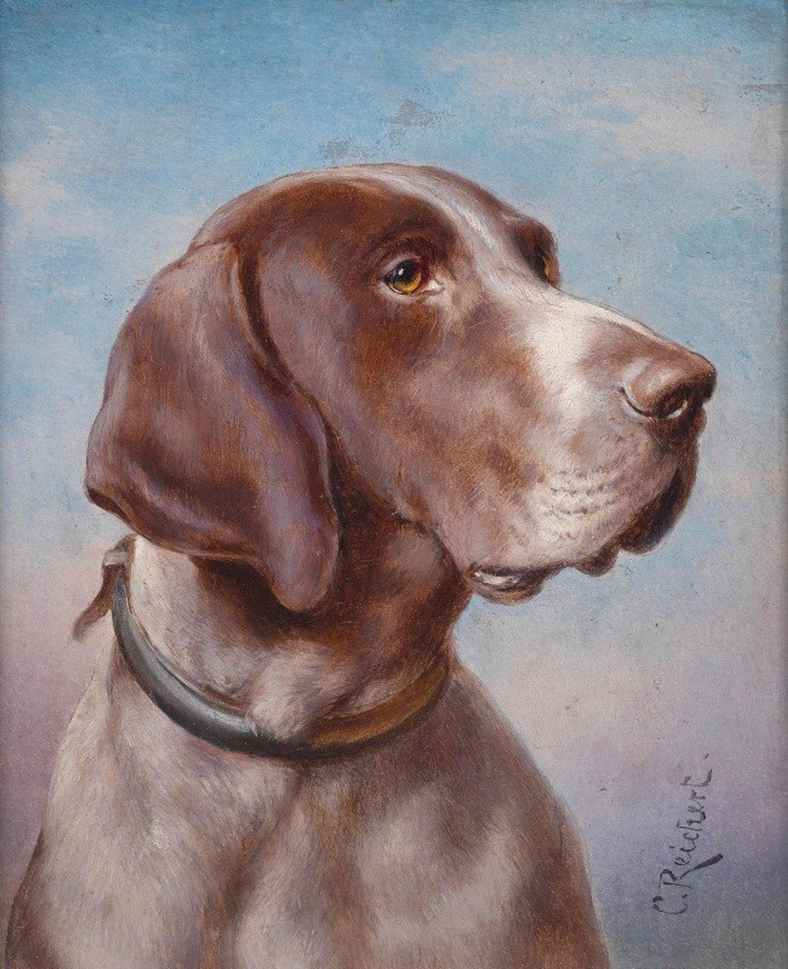 Hundeportrait by Carl Reichert