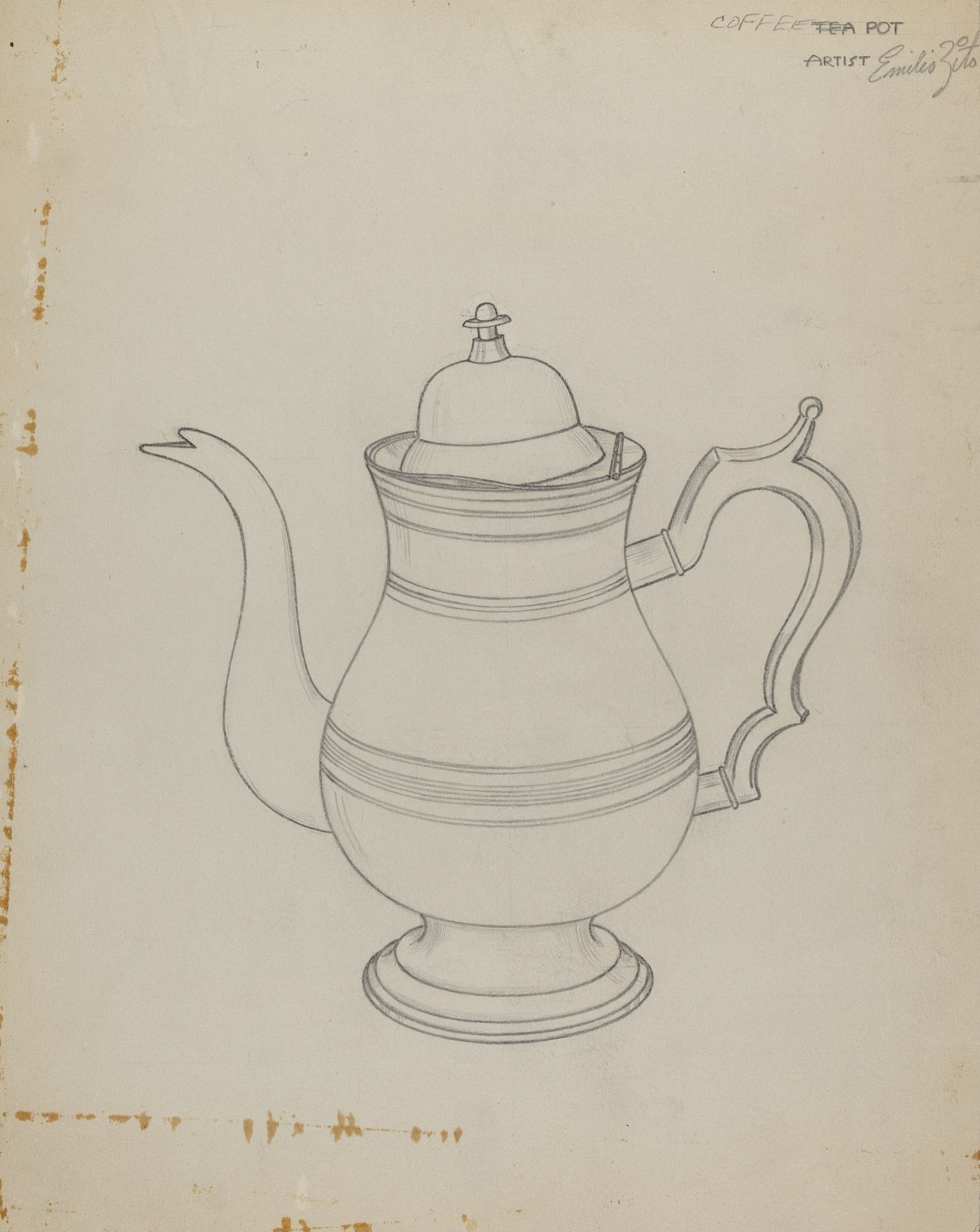 Silver Coffee Pot by Emilio Zito