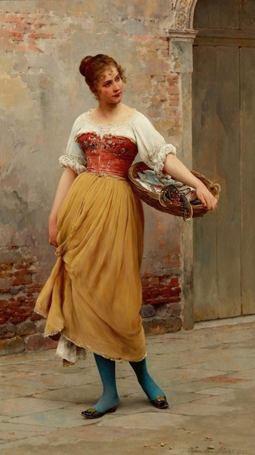 A Good Catch by Eugen von Blaas
