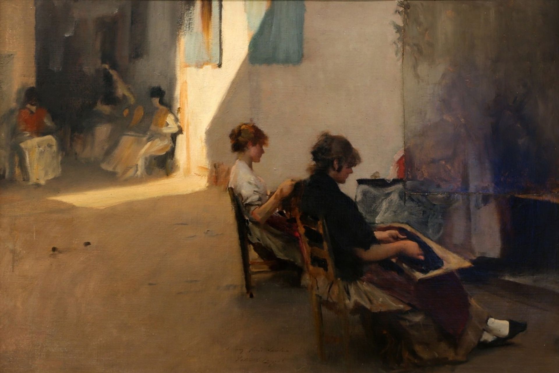 The bead threaders of venice by John Singer Sargent