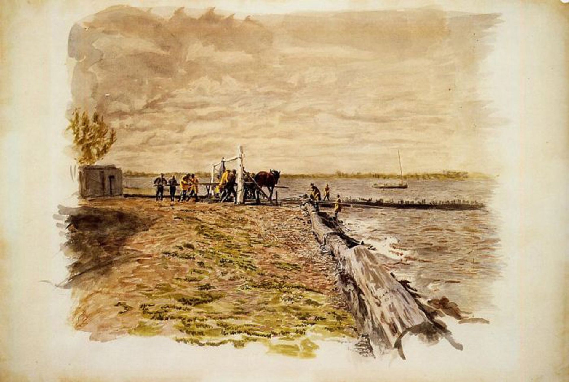 Drawing the Seine by Thomas Eakins
