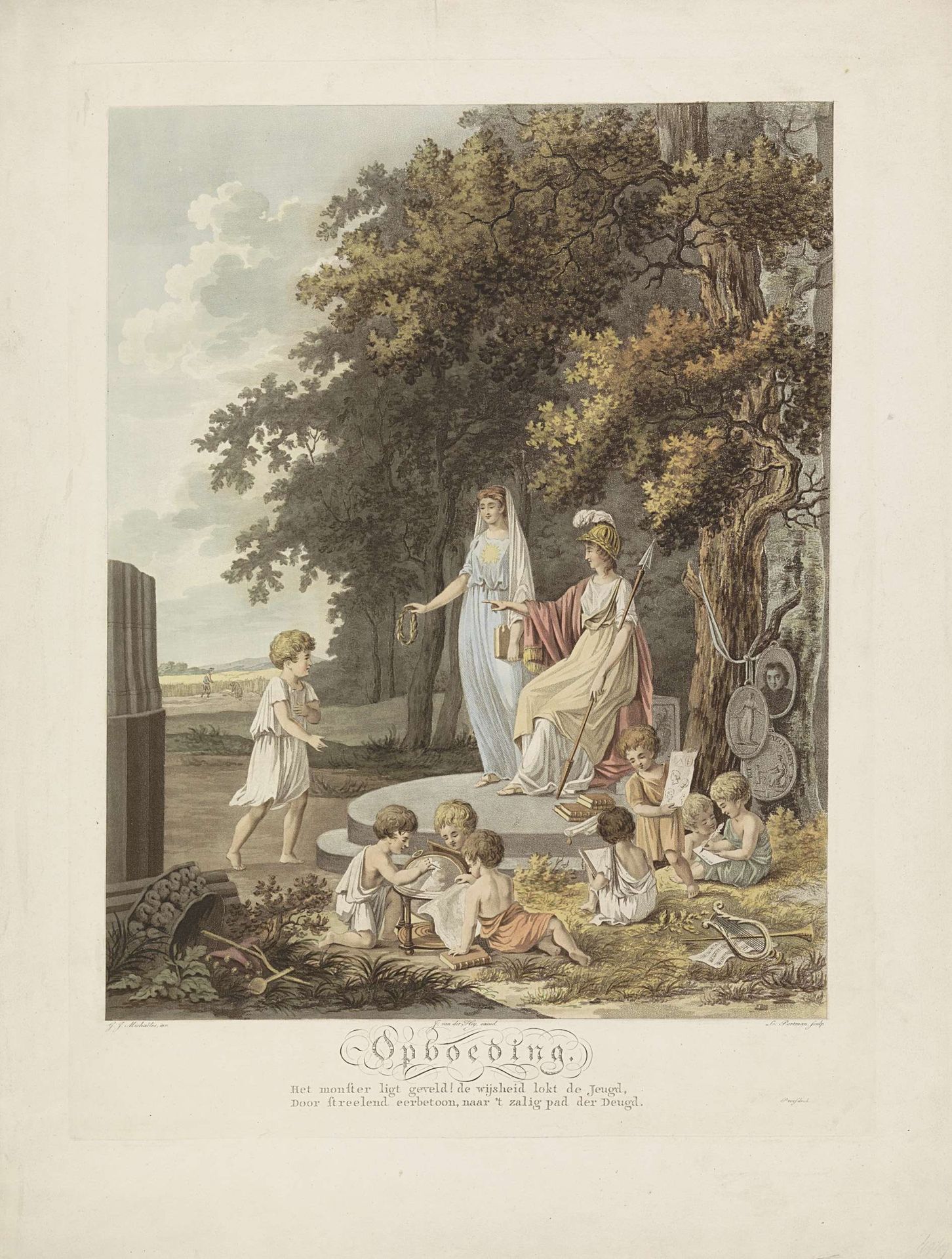 Allegorie op het onderwijs, 1809 by Ludwig Gottlieb Portman