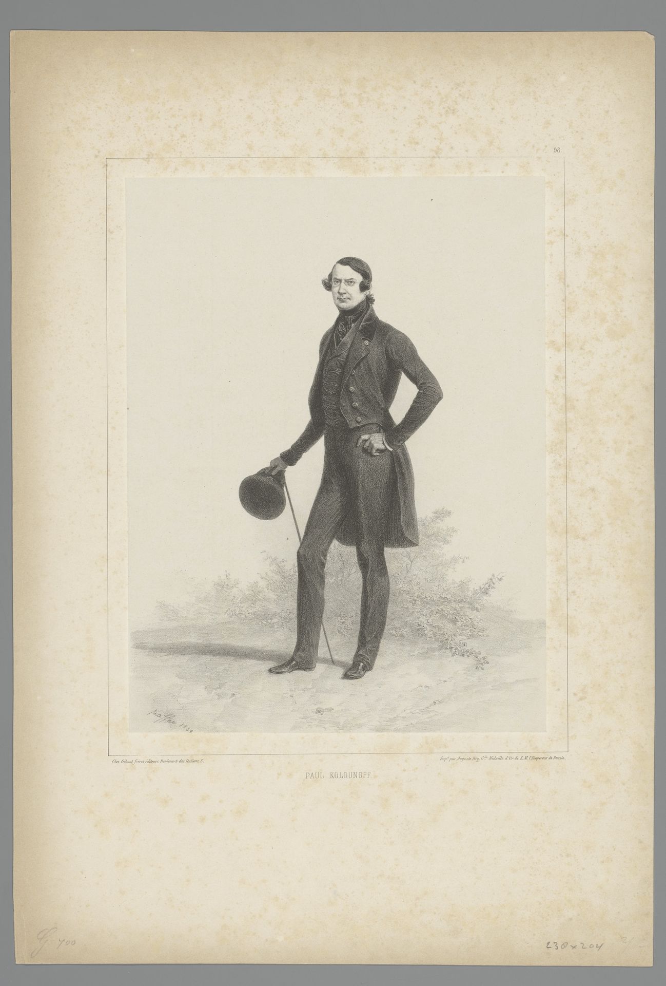 Portret van Paul Kolounoff by Auguste Raffet