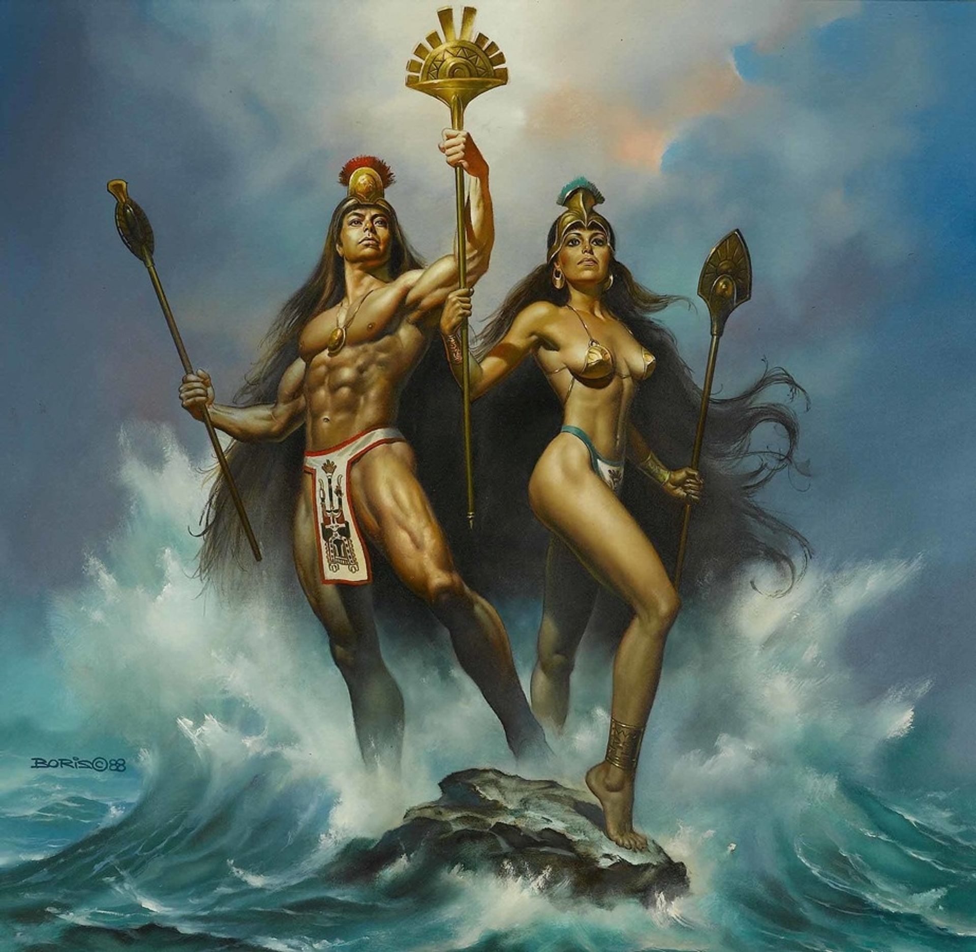 Manco Capac and Mama Occle by Boris Vallejo