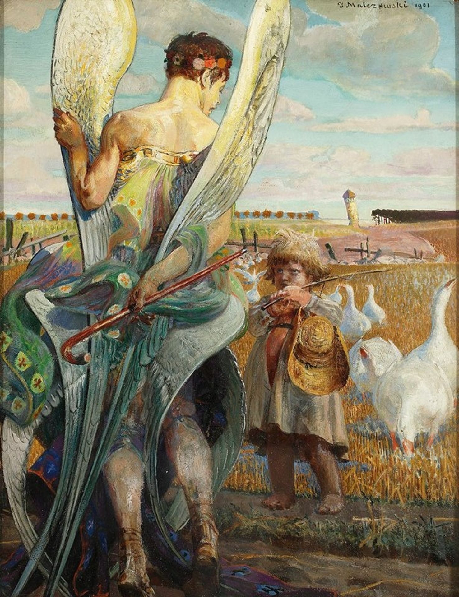 Angel, I shall follow thee by Jacek Malczewski
