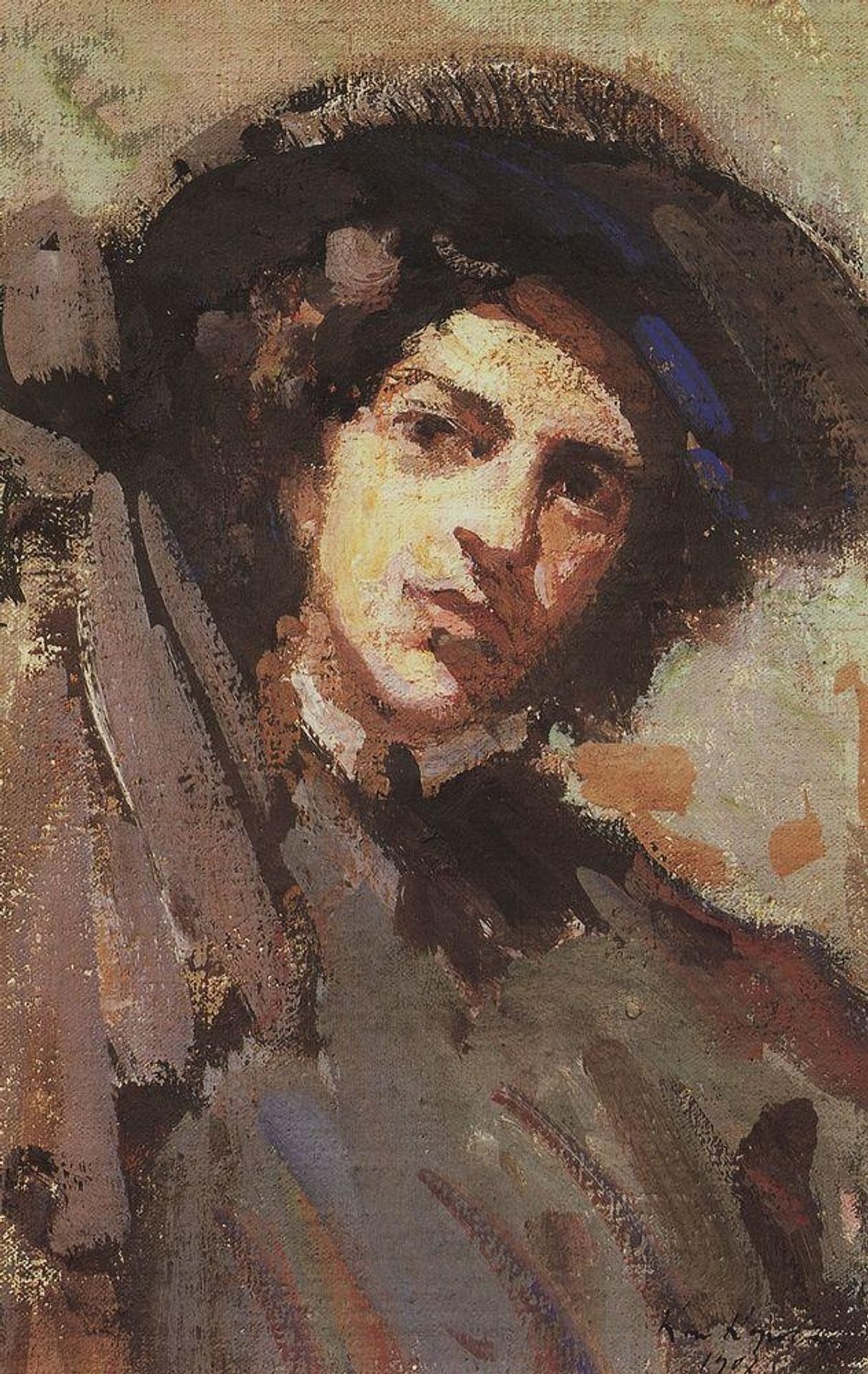 Portrait of Nadezhda Komarovskaya by Konstantin Alexeevich Korovin