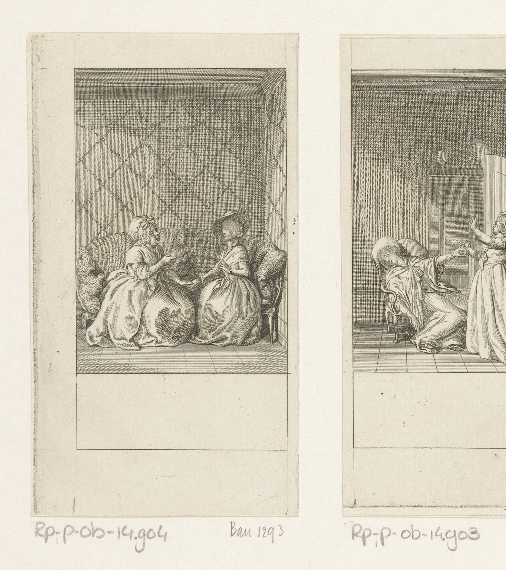 Camille spreekt met Lady Walmore over haar zoon en hun relatie by Daniel Nikolaus Chodowiecki