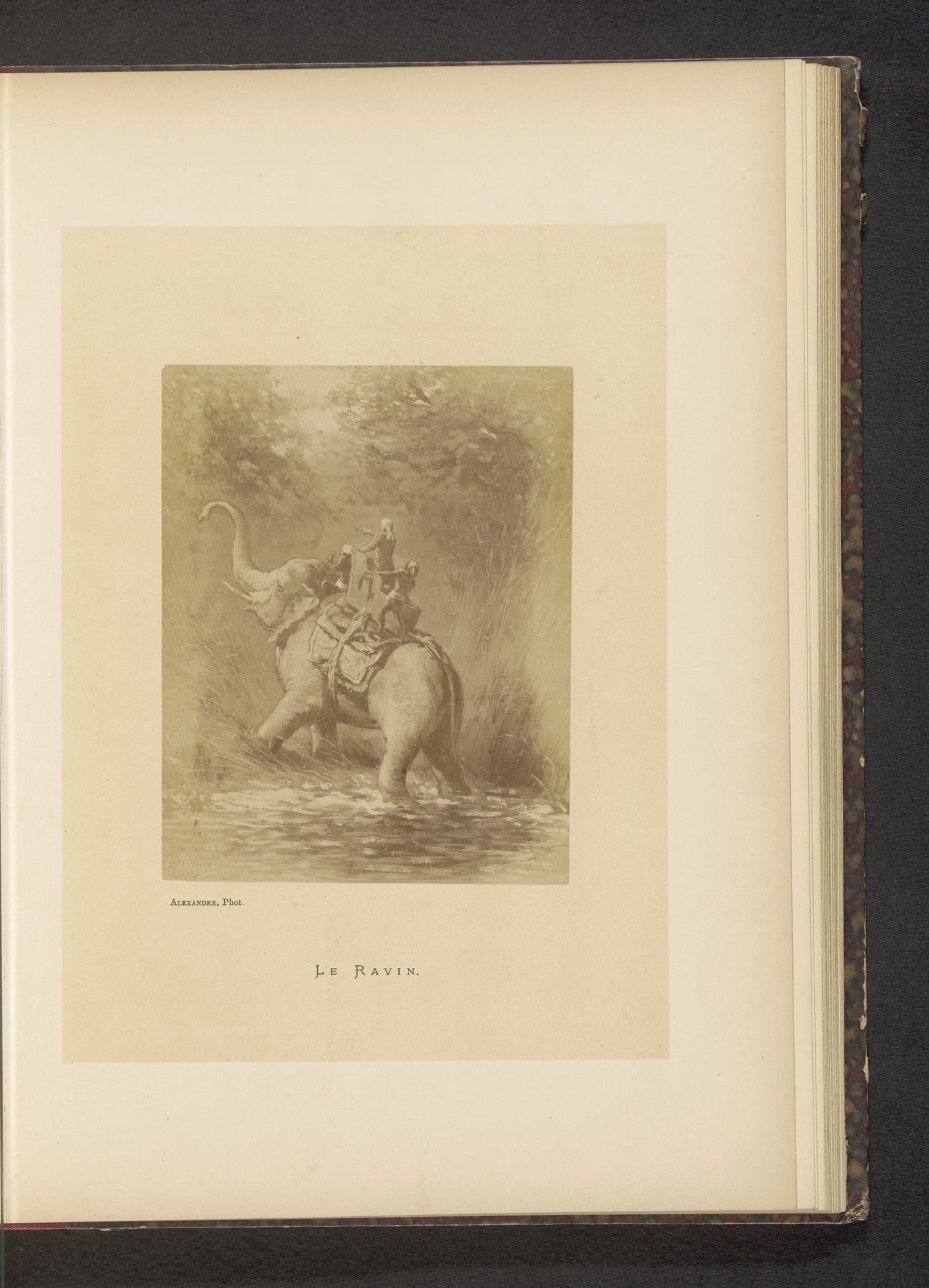 Fotoreproductie van Le Ravin door Jean Baptiste Robie by Alexandre (fotograaf)
