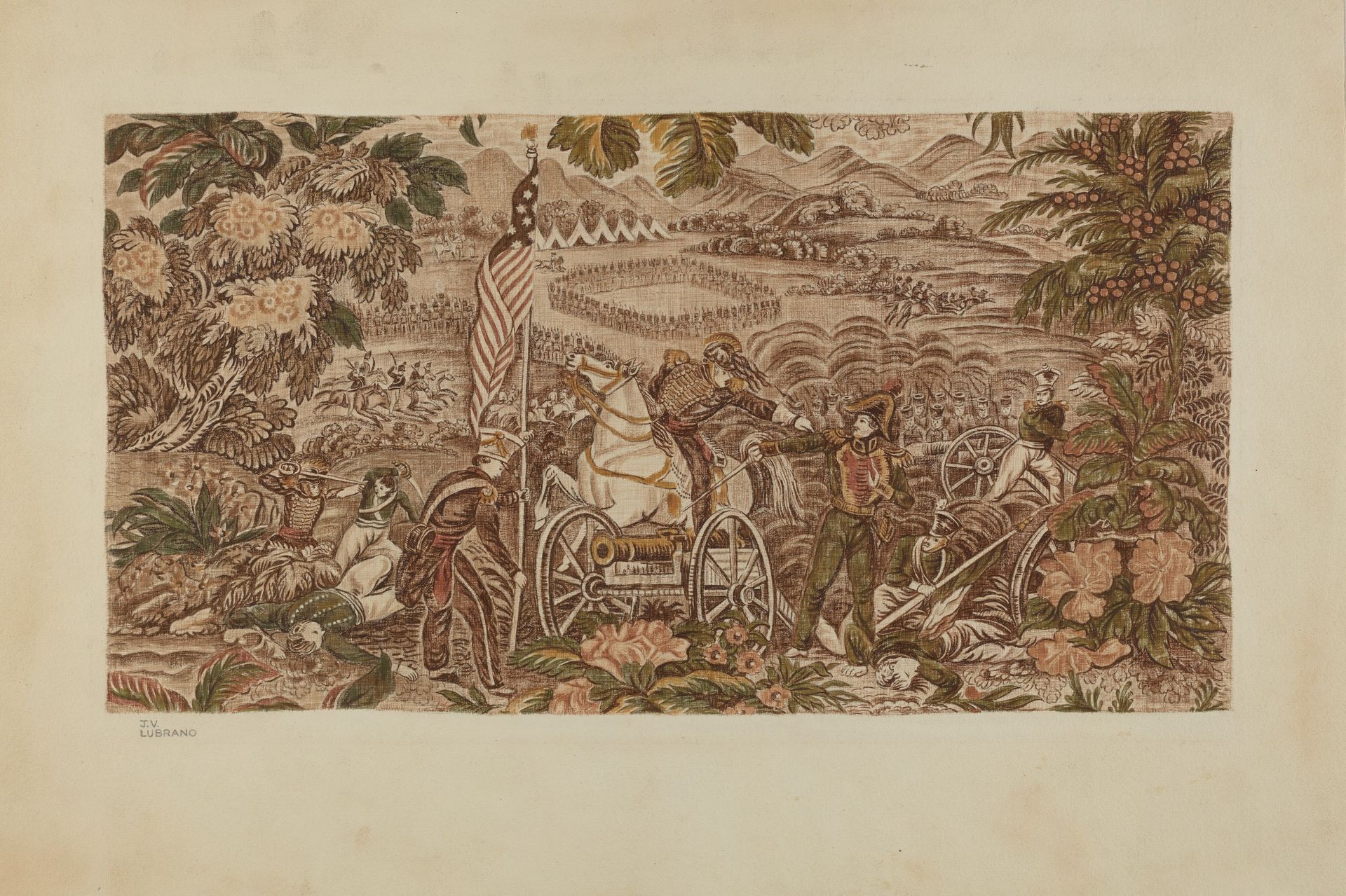 Historical Printed Textile by Joseph Lubrano