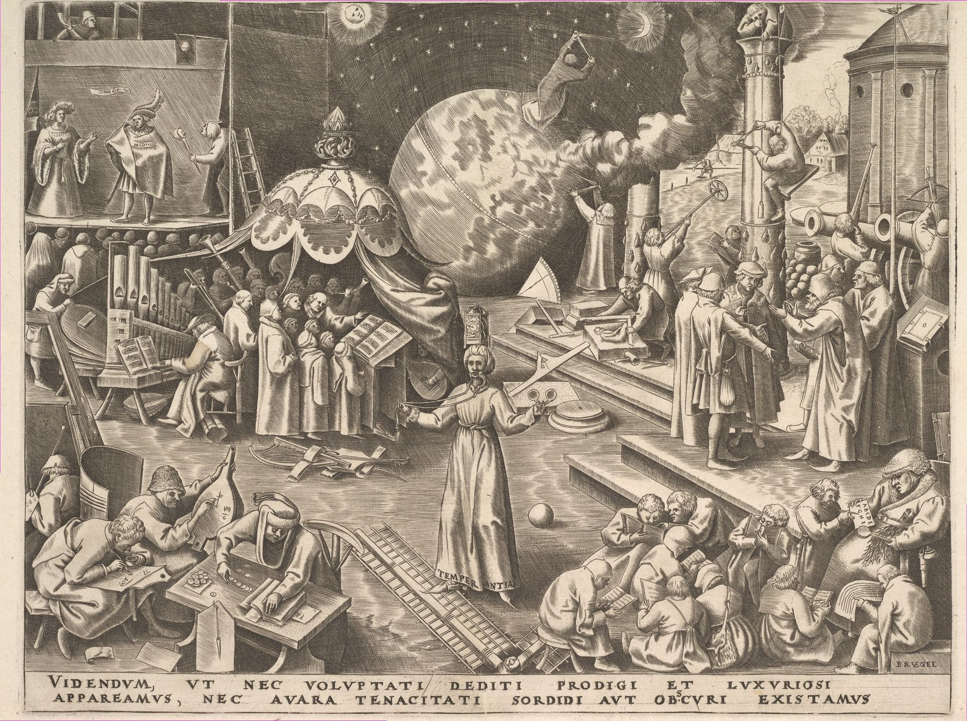 Temperance (Temperantia) from The Virtues by Philips Galle