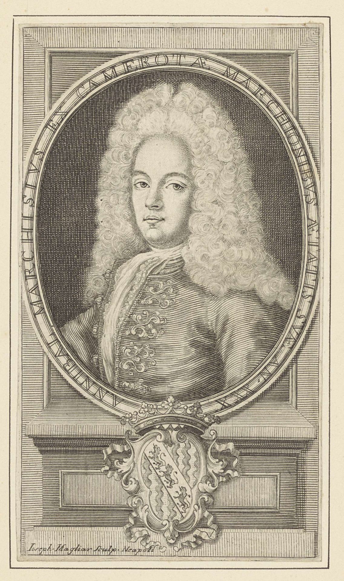 Portret van dichter Annibale Marchese by Giuseppe Magliar