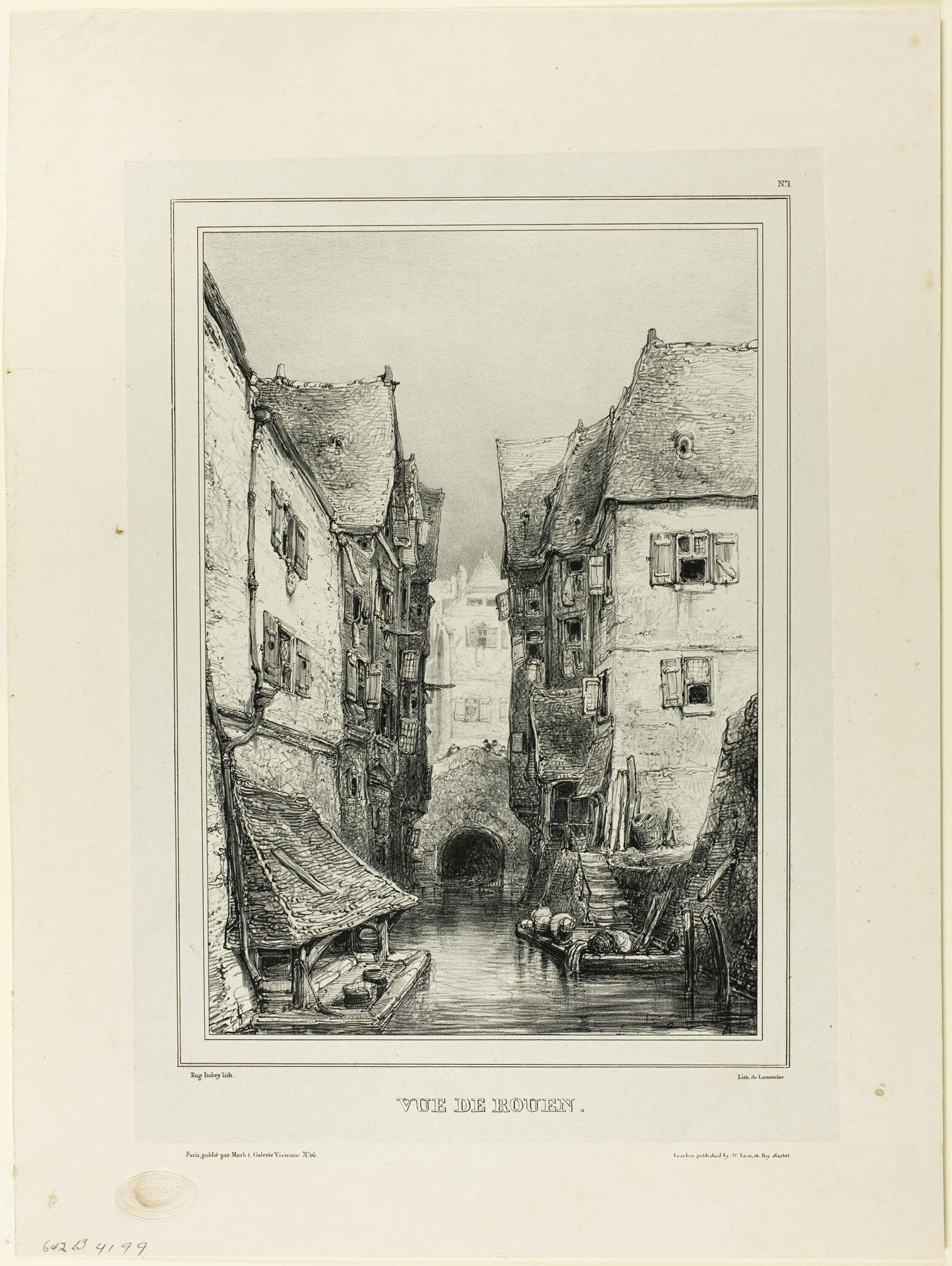 View of Rouen by Eugène Isabey