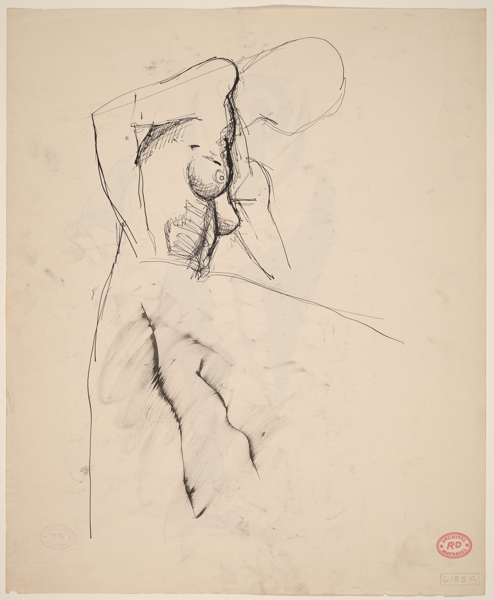 Untitled [study of a female torso] [recto] by Richard Diebenkorn