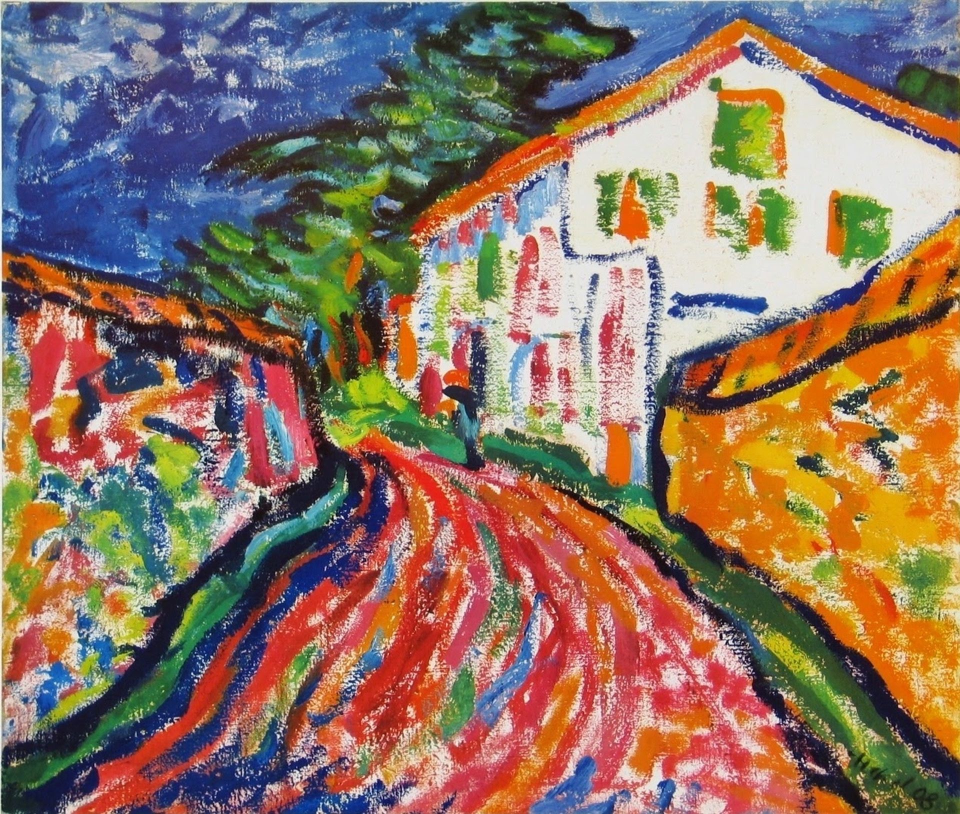 House in Dangast (The White House) by Erich Heckel