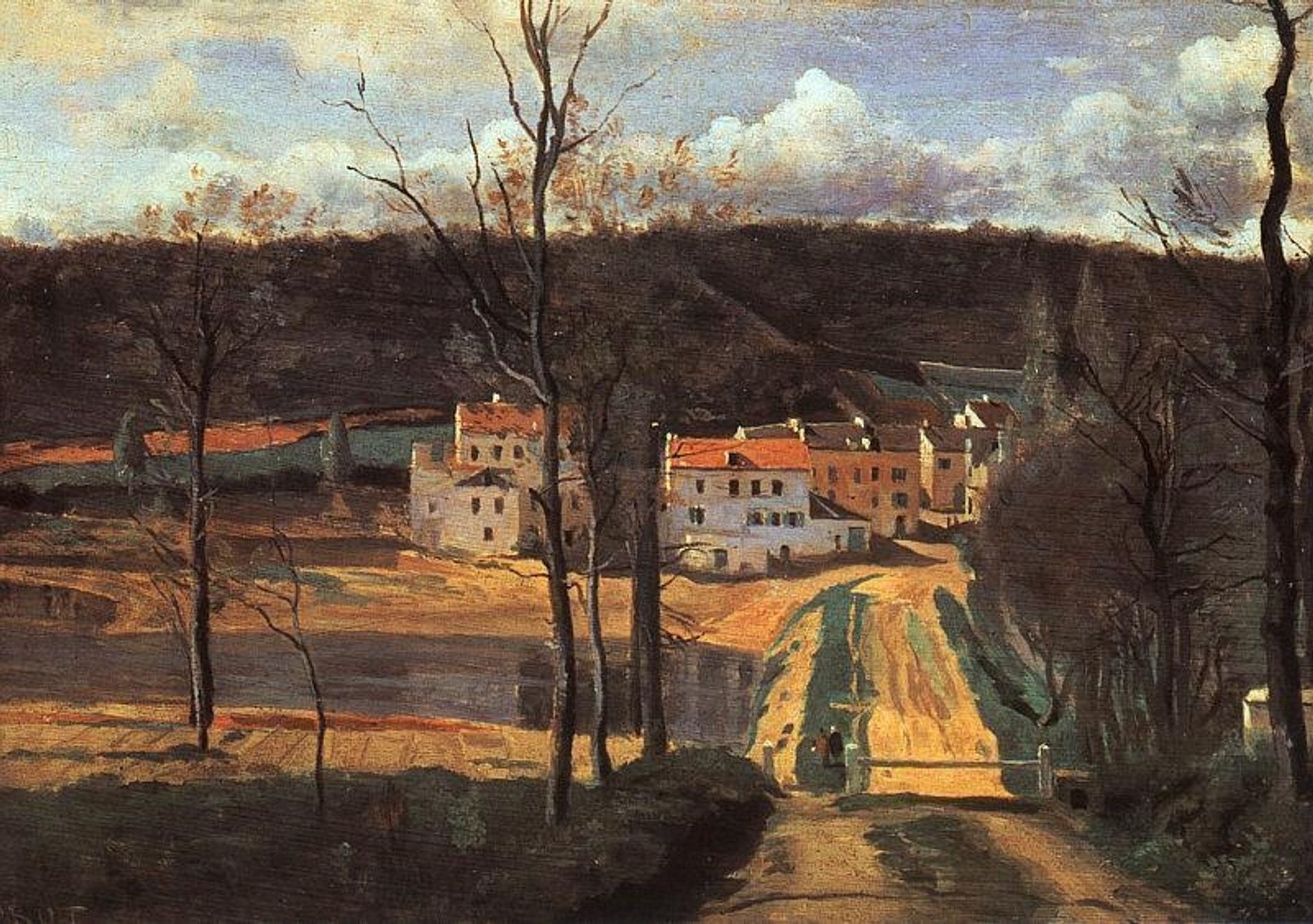 Ville d'Avray the Pond and the Cabassud House by Camille Corot