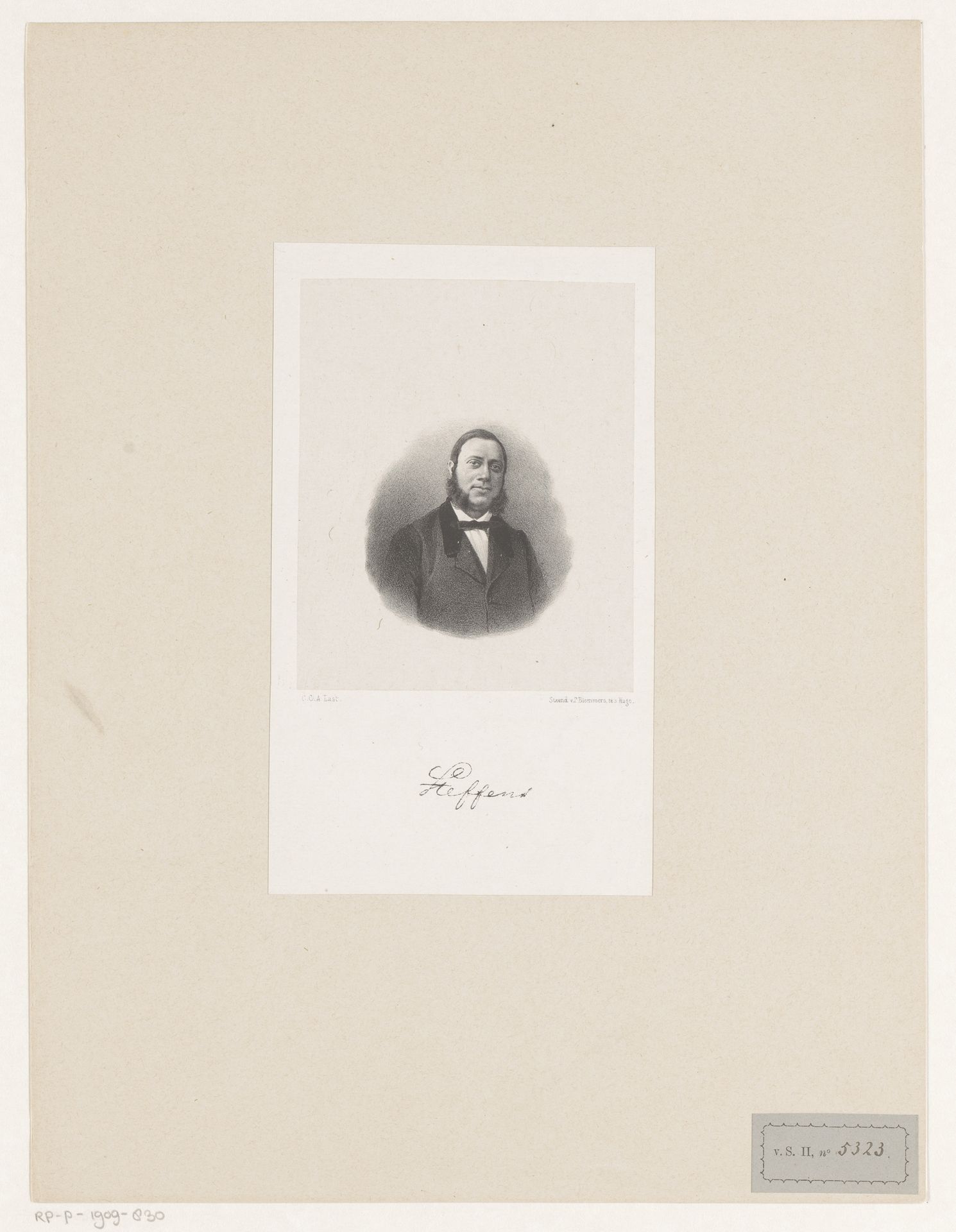 Portret van Joseph Adolf Lodewijk Frans Steffens by Carel Christiaan Antony Last