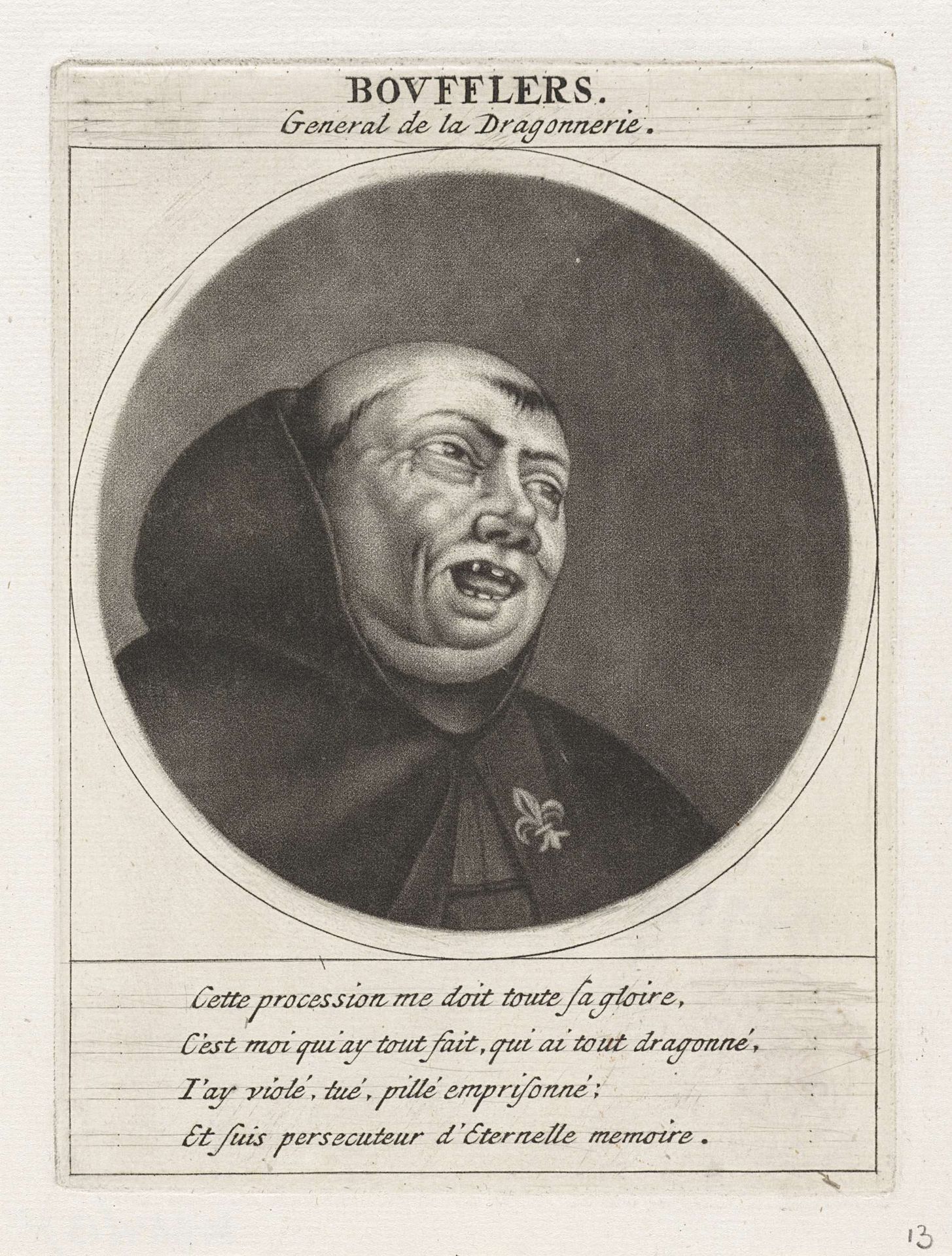 Portret van Louis François, hertog van Boufflers by Jacob Gole