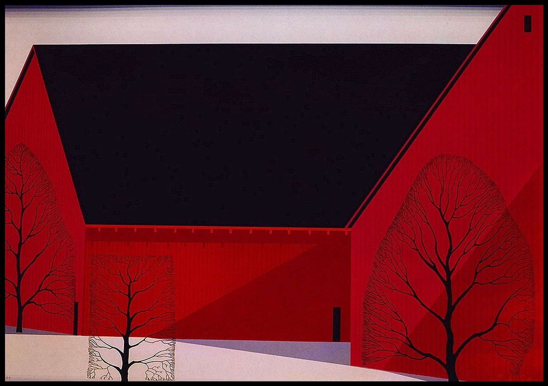 Western Barns by Eyvind Earle