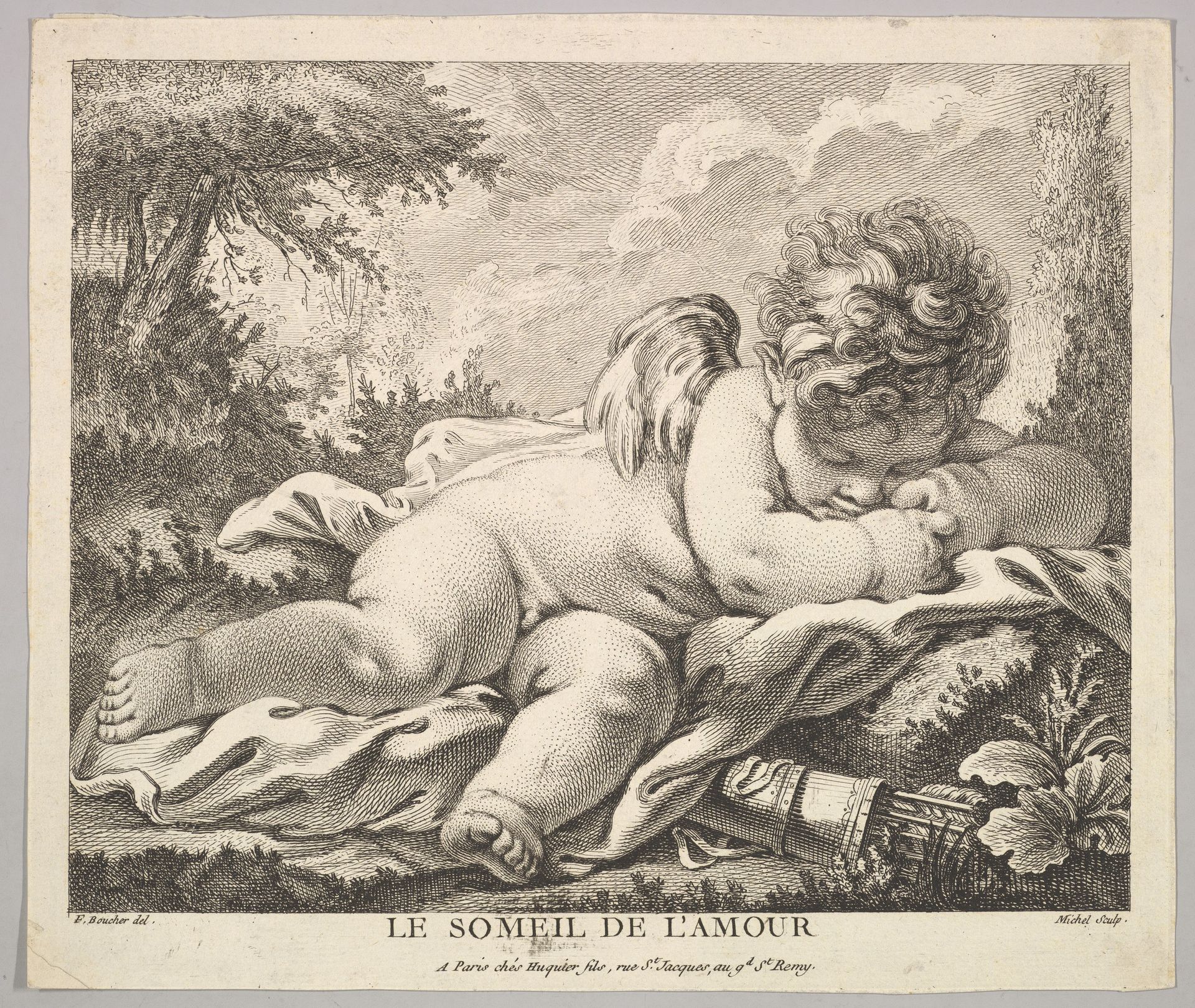 The Sleep of Cupid by Jean-Baptiste Michel