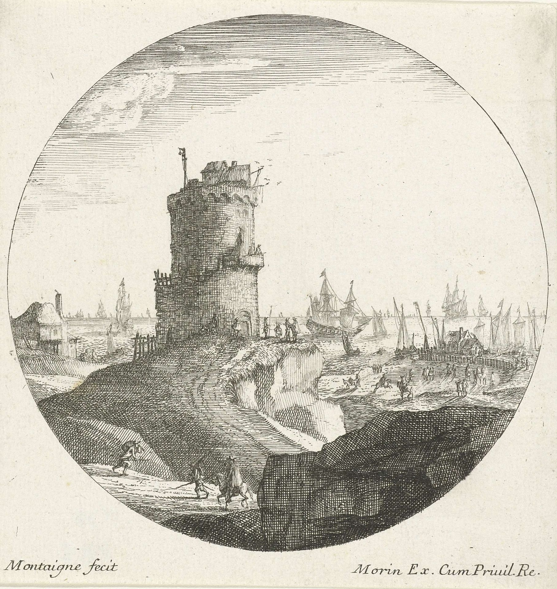 Landschap met toren by Matthieu van Plattenberg
