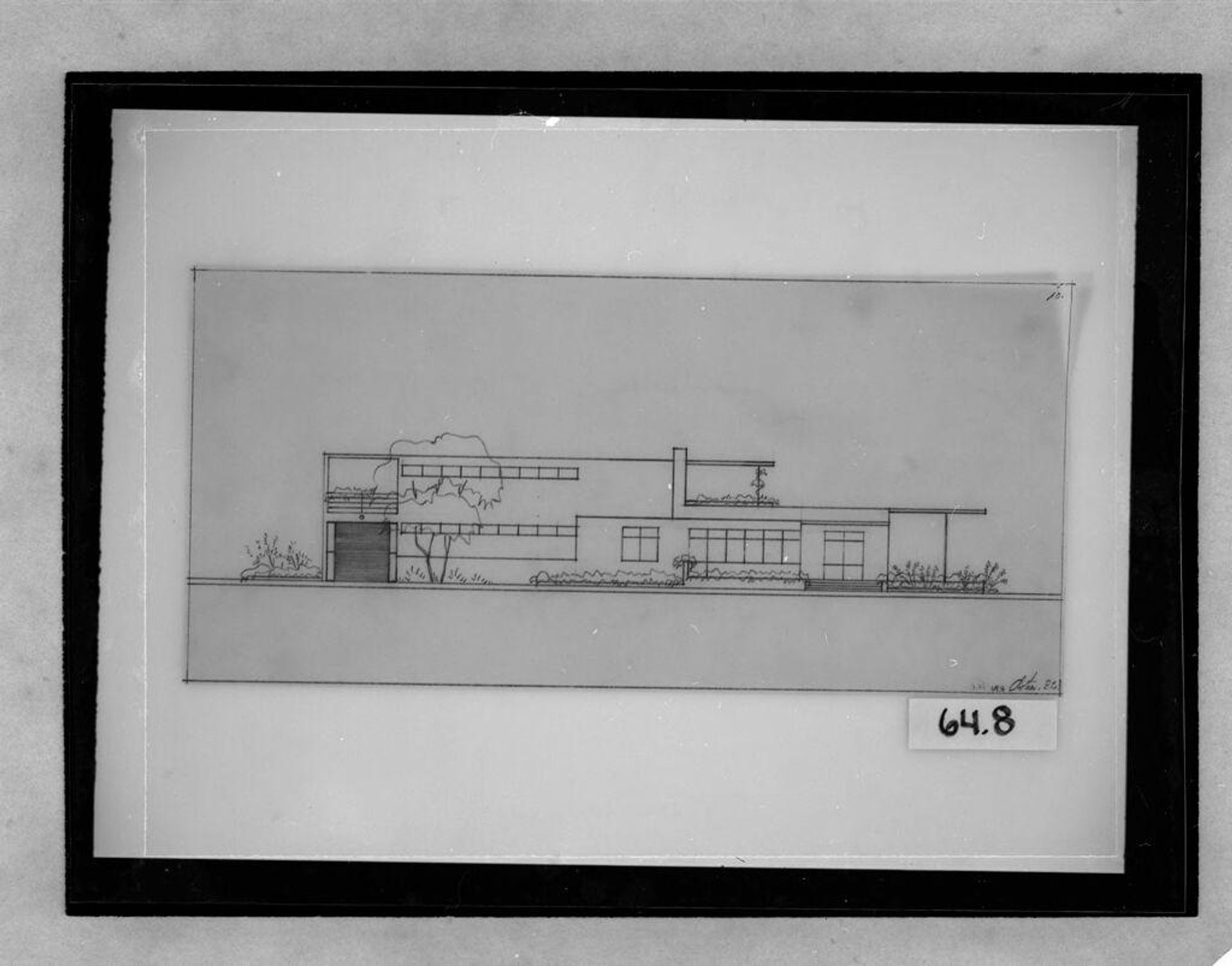Villa, 1932-1933: Elevation by Hanns Dustmann