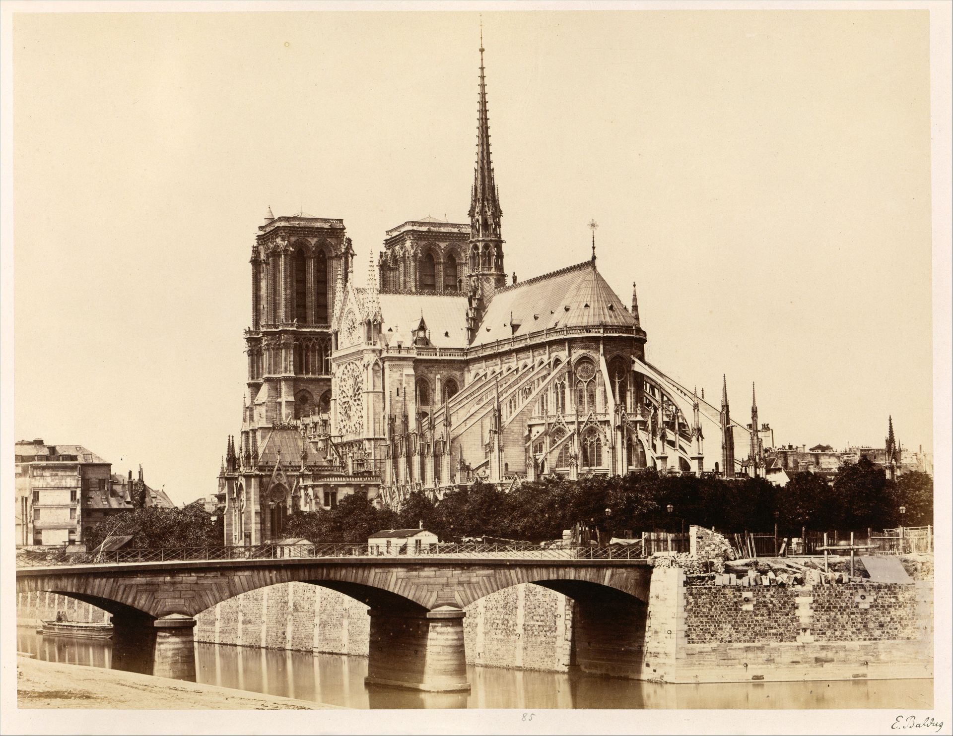 Notre-Dame (Abside) by Edouard Baldus