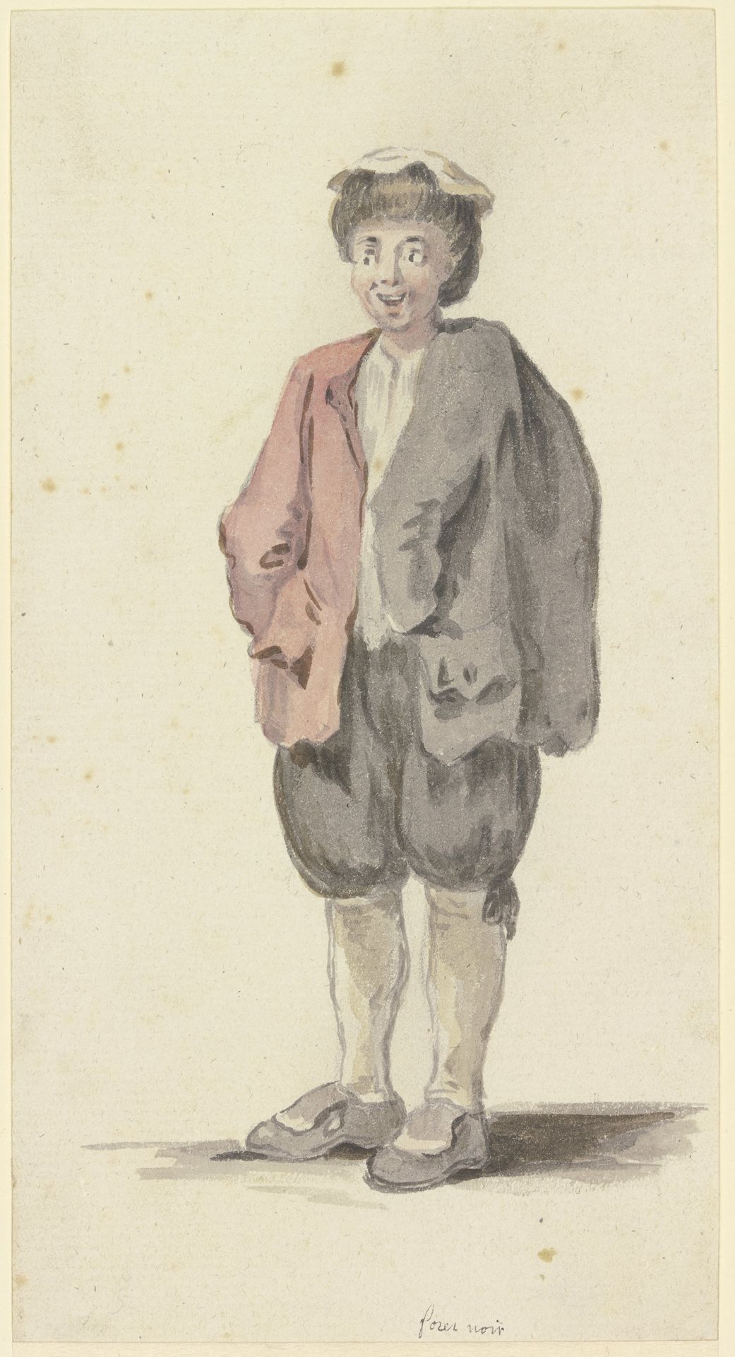 Stehender Schwarzwälder Bauernjunge von vorne by Georg Melchior Kraus