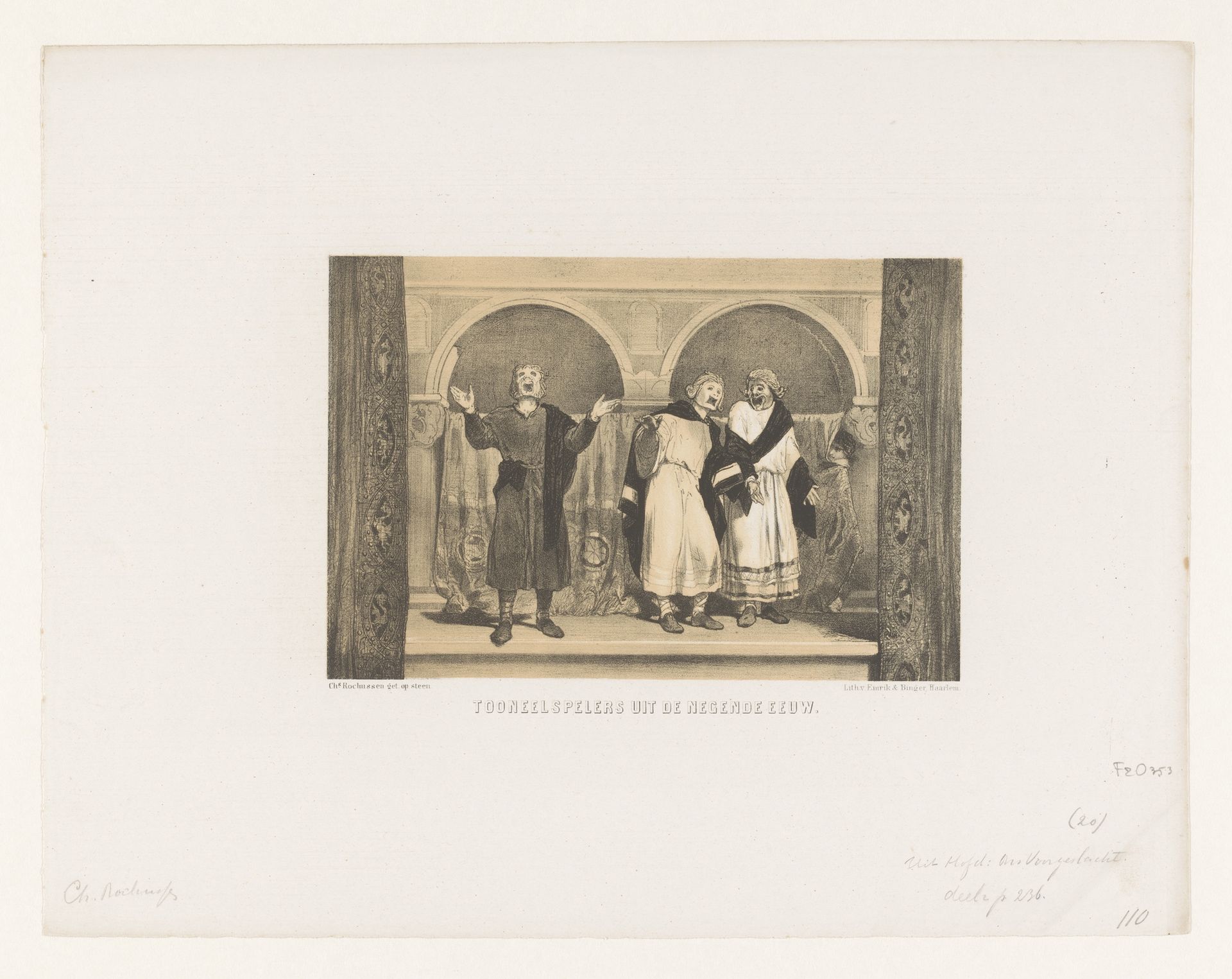 Toneelspelers by Charles Rochussen