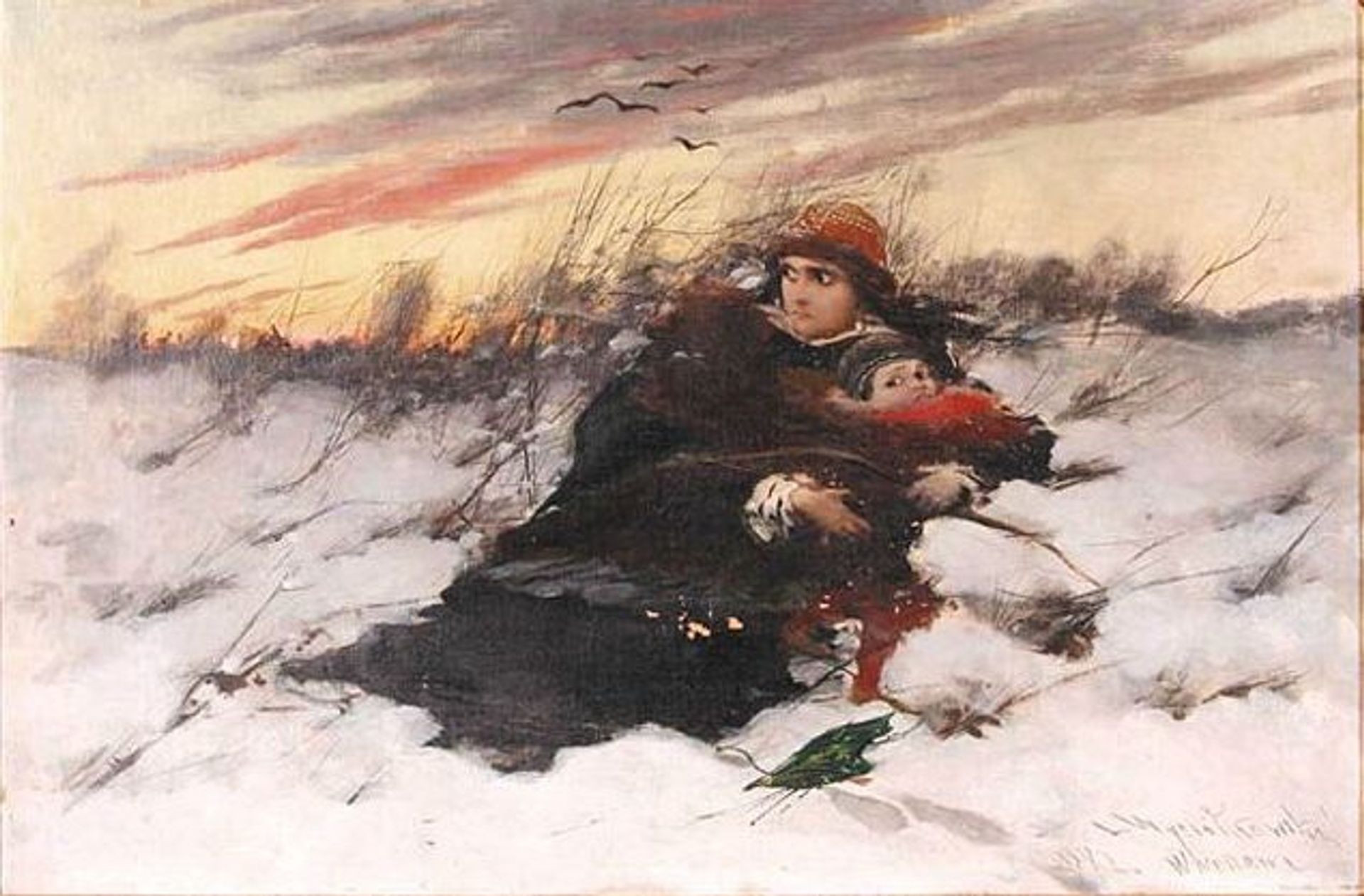 Ucieczka Maryny Mniszchówny by Leon Wyczółkowski