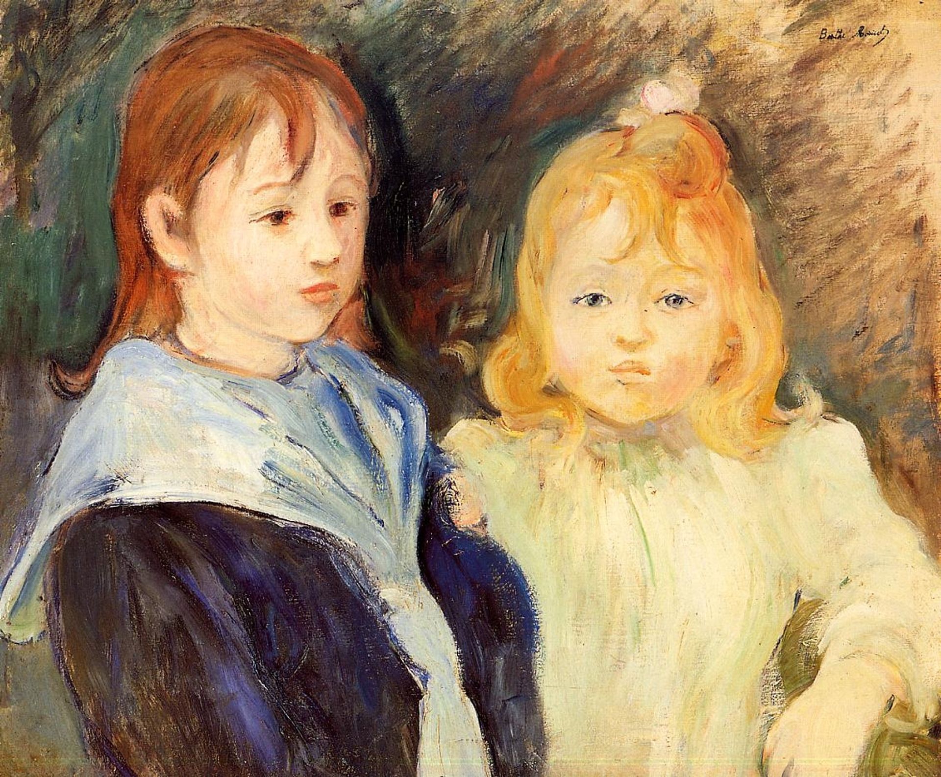 Portrait of Two Children by Berthe Morisot