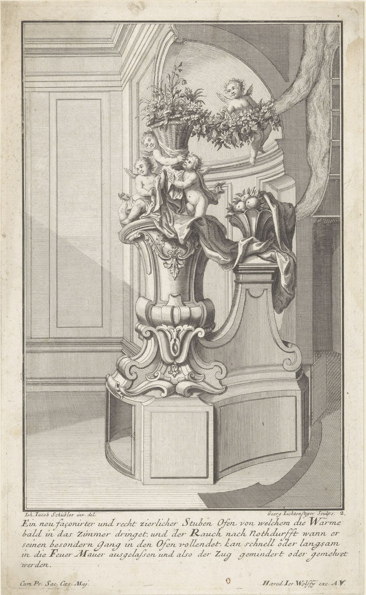 Schouw met putti by Georg Lichtensteger