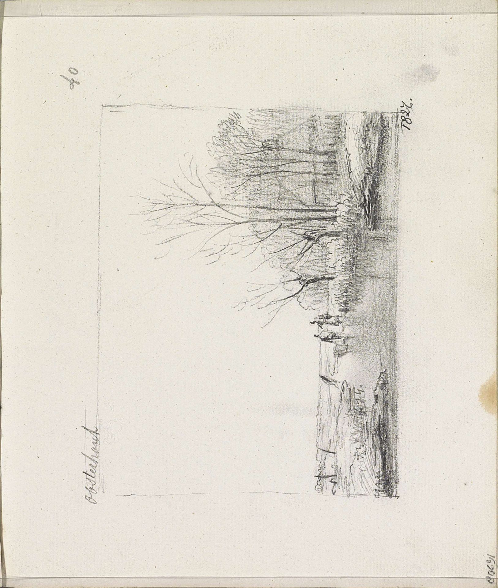 Winterlandschap met figuren op een bevroren vaart by Andreas Schelfhout