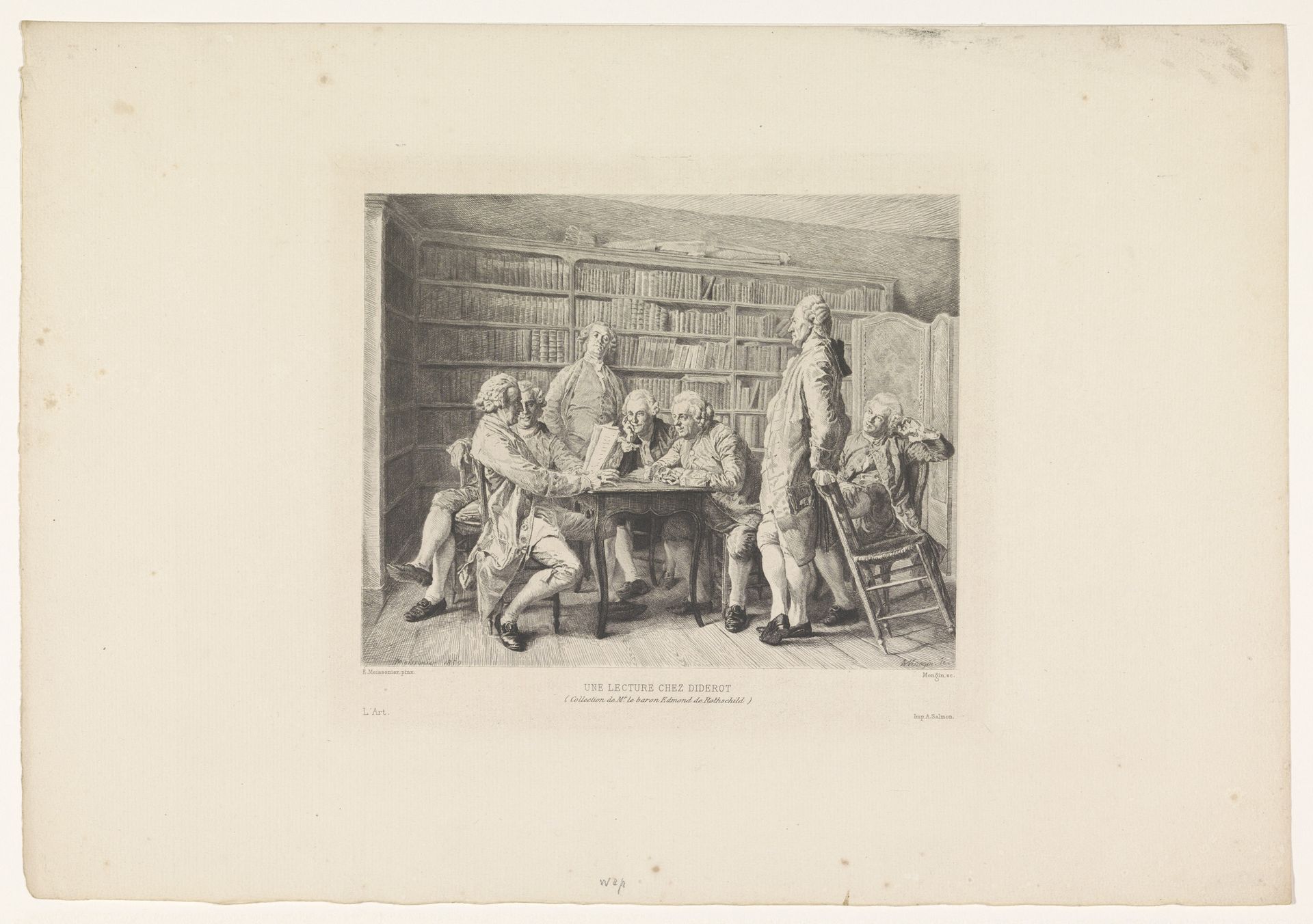 Lezing in het huis van Diderot by Augustin Mongin