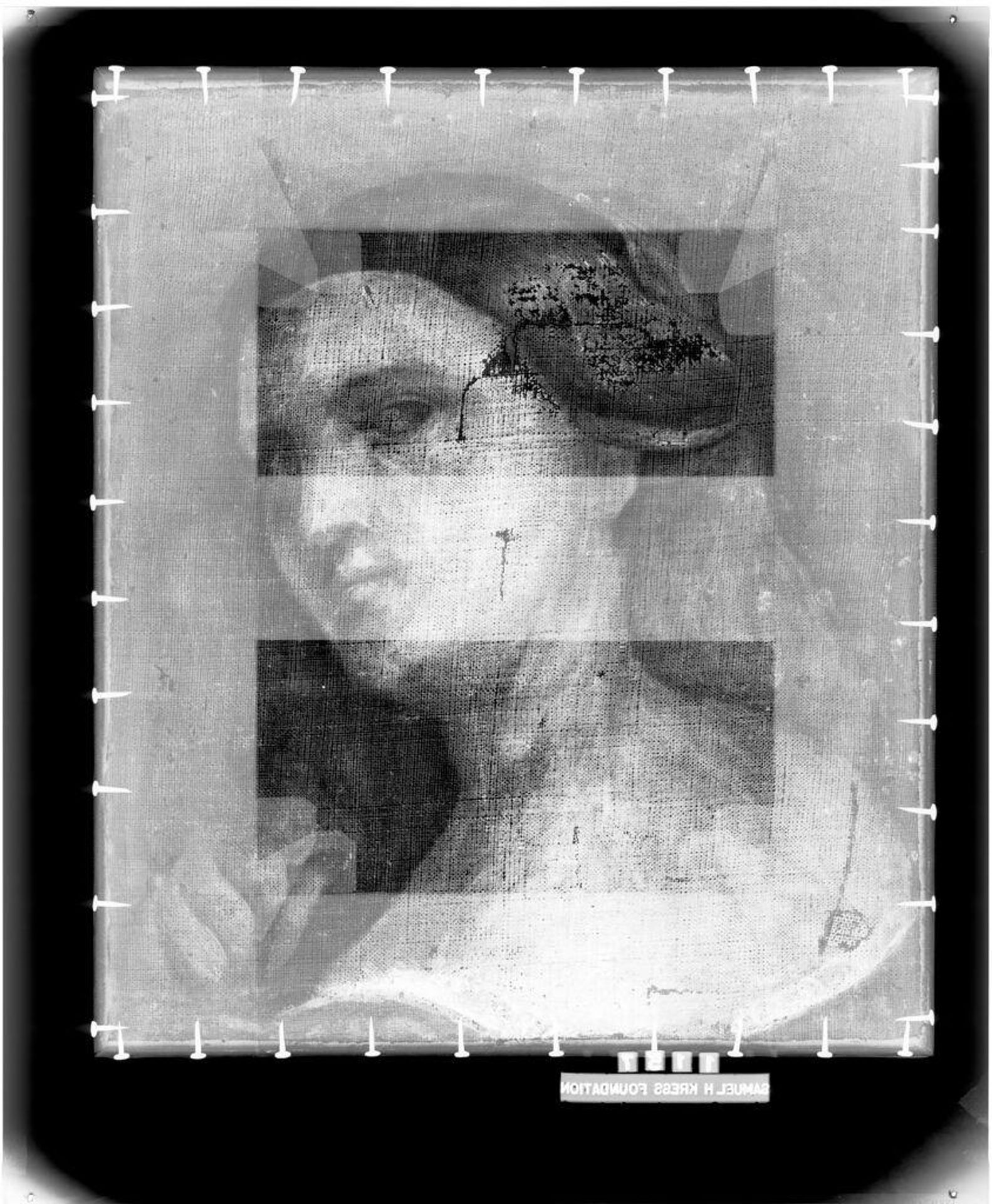 X-radiograph(s) of "Portrait of a Girl" by Artist of original: (?) Jacopo Palma Giovane