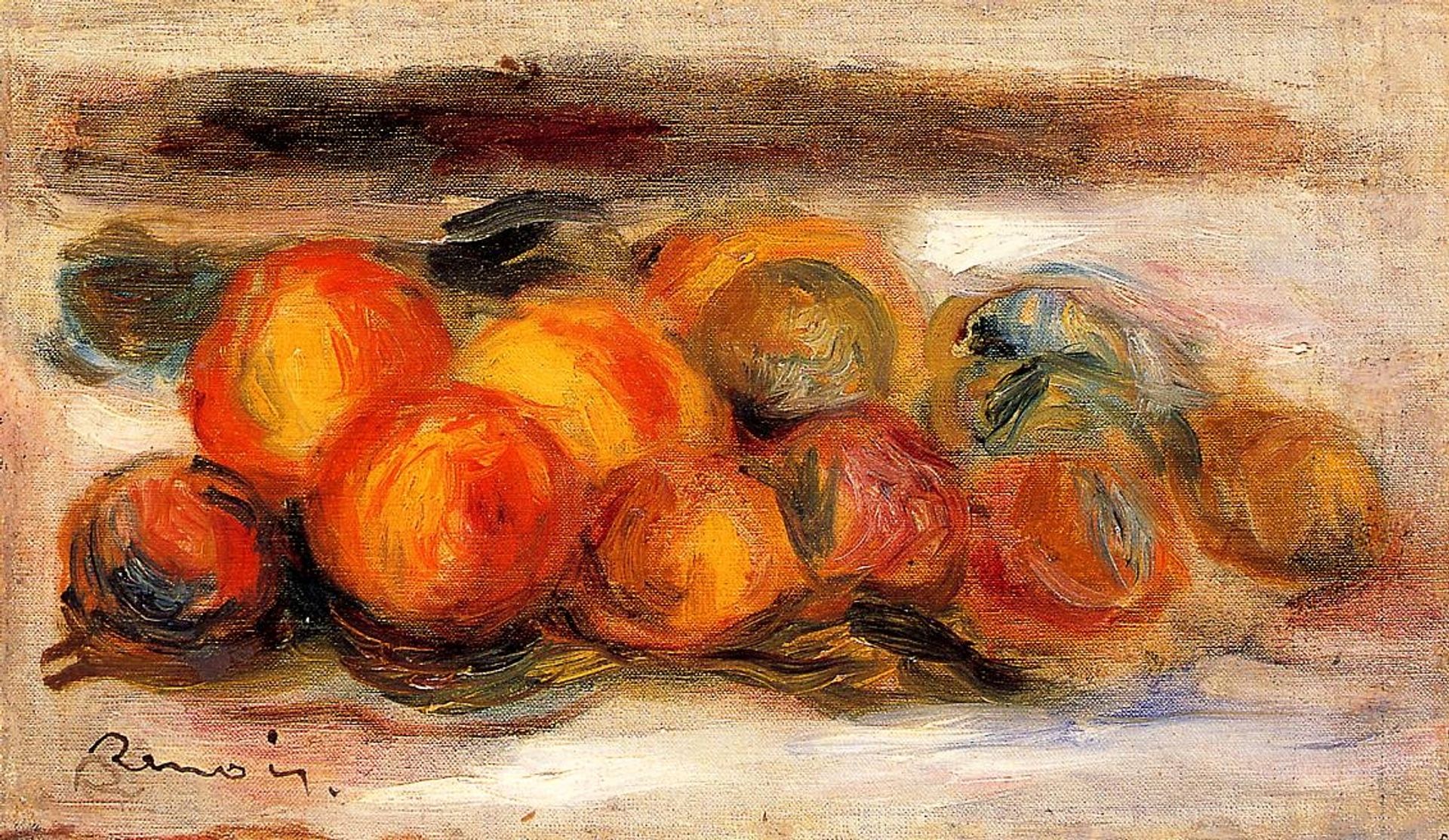Still Life with Peaches by Pierre-Auguste Renoir