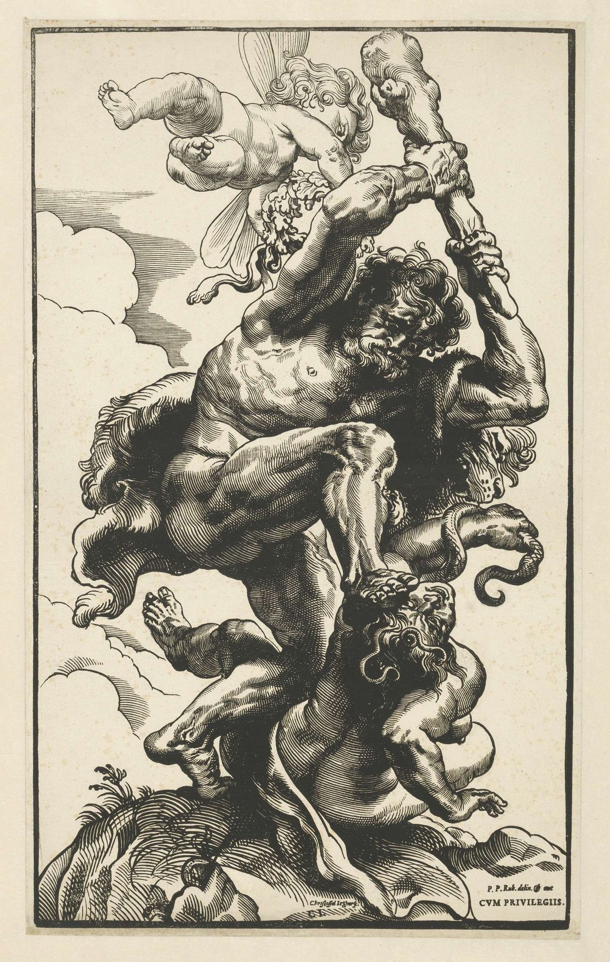 Hercules overwint de Tweedracht en de Nijd by Christoffel Jegher