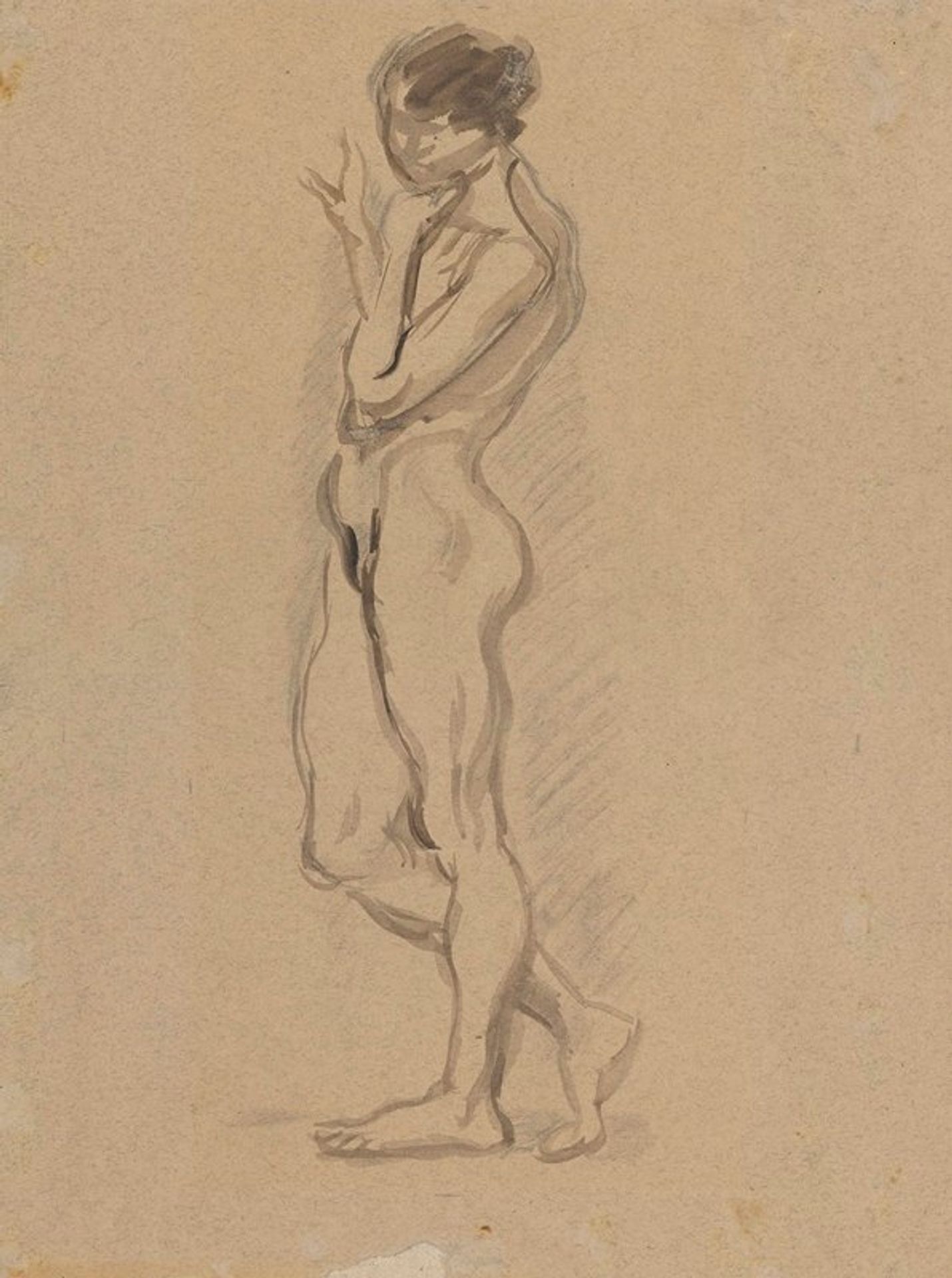 Nude standing sideways by Zygmunt Waliszewski