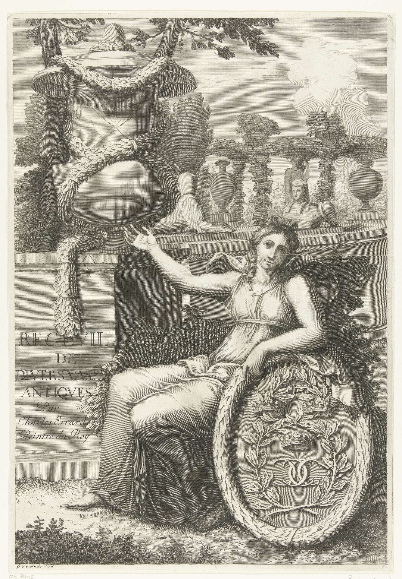 Titelblad: Recueil de divers vases antiques by Georges Tournier