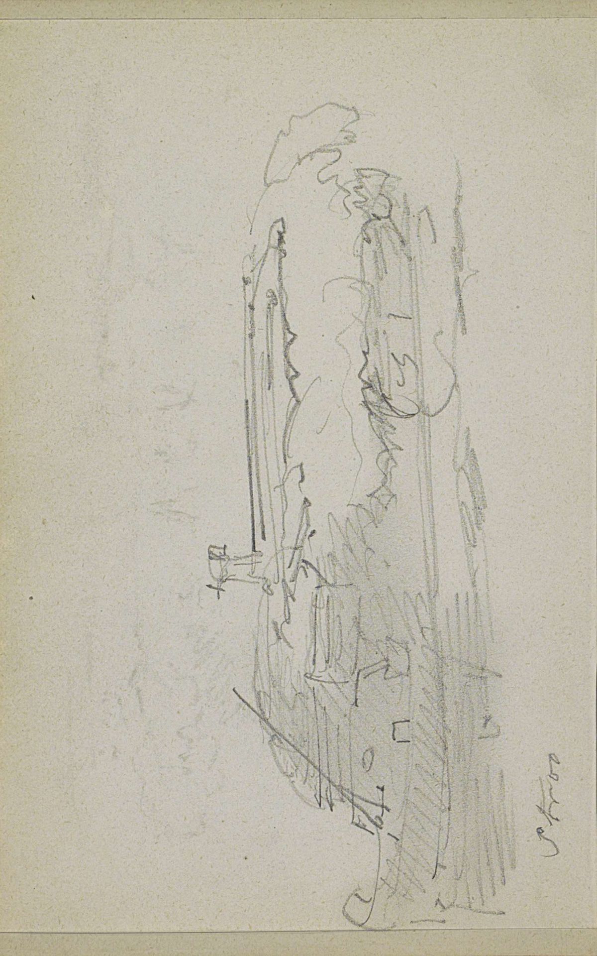 Gezicht op een molen op een heuvel by Adrianus Eversen