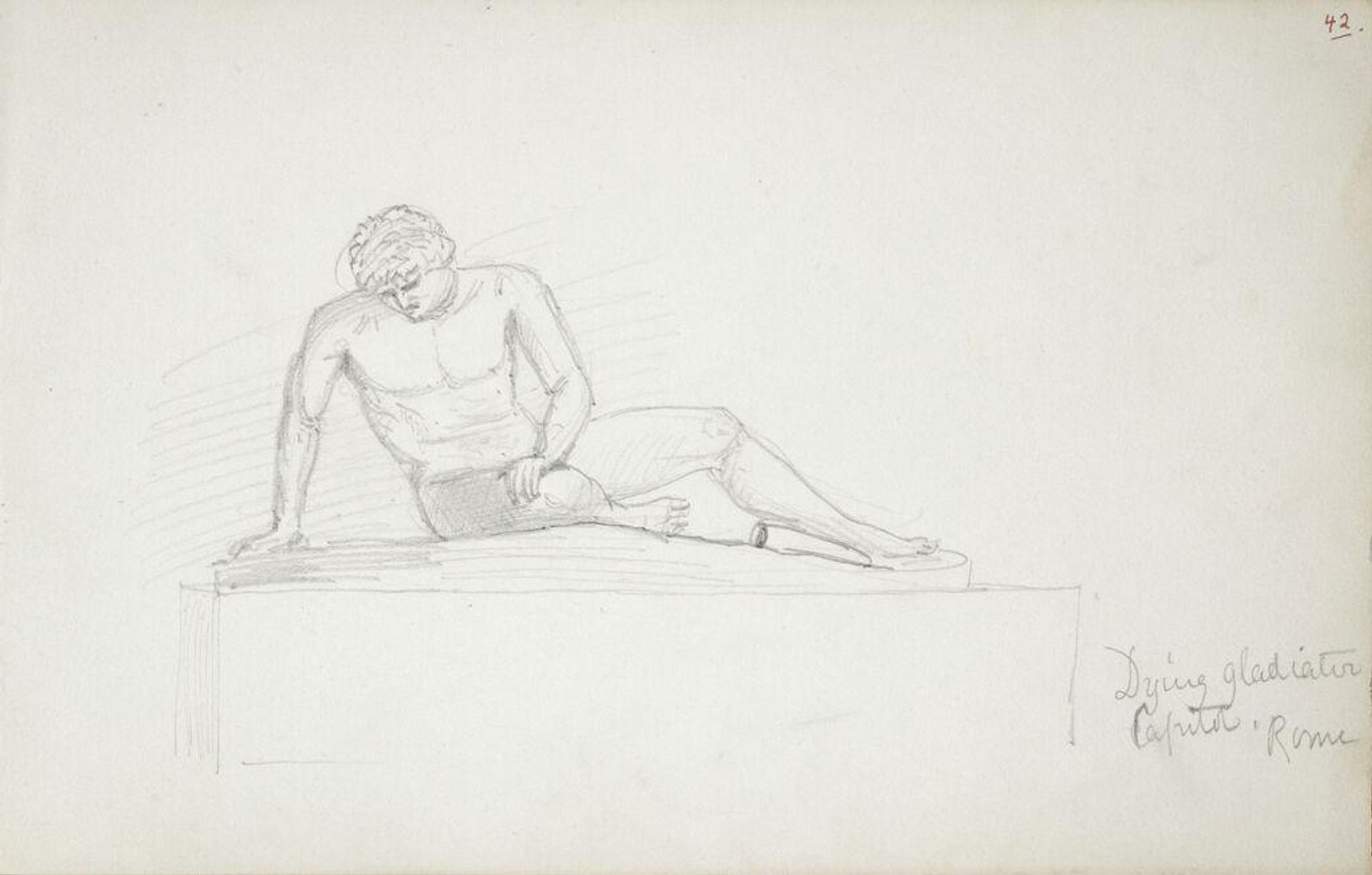 Dying Gladiator, after the Antique; David, after Bernini by John Singer Sargent