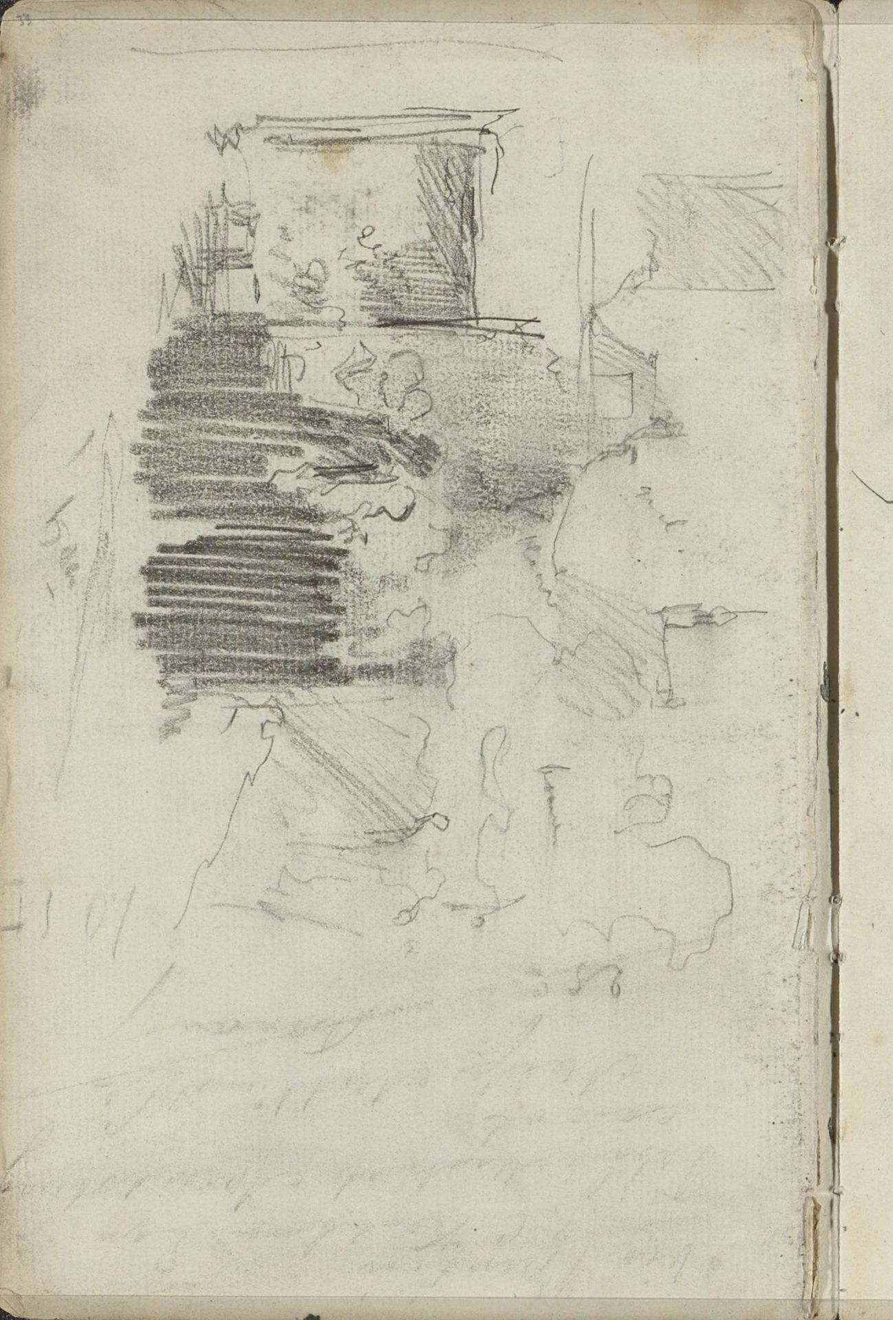 Figuren in een stad of dorp by George Hendrik Breitner