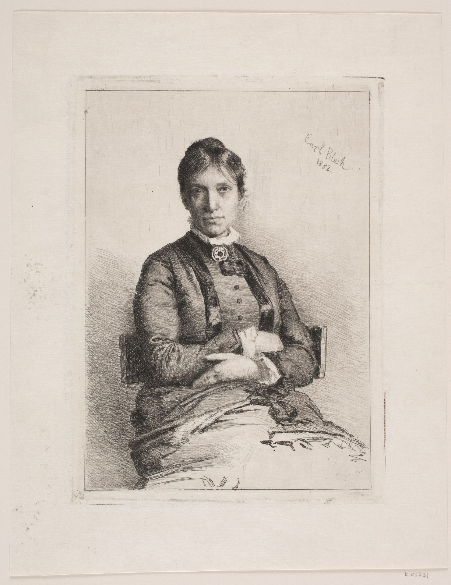 Portræt af Alma Bloch by Carl Bloch