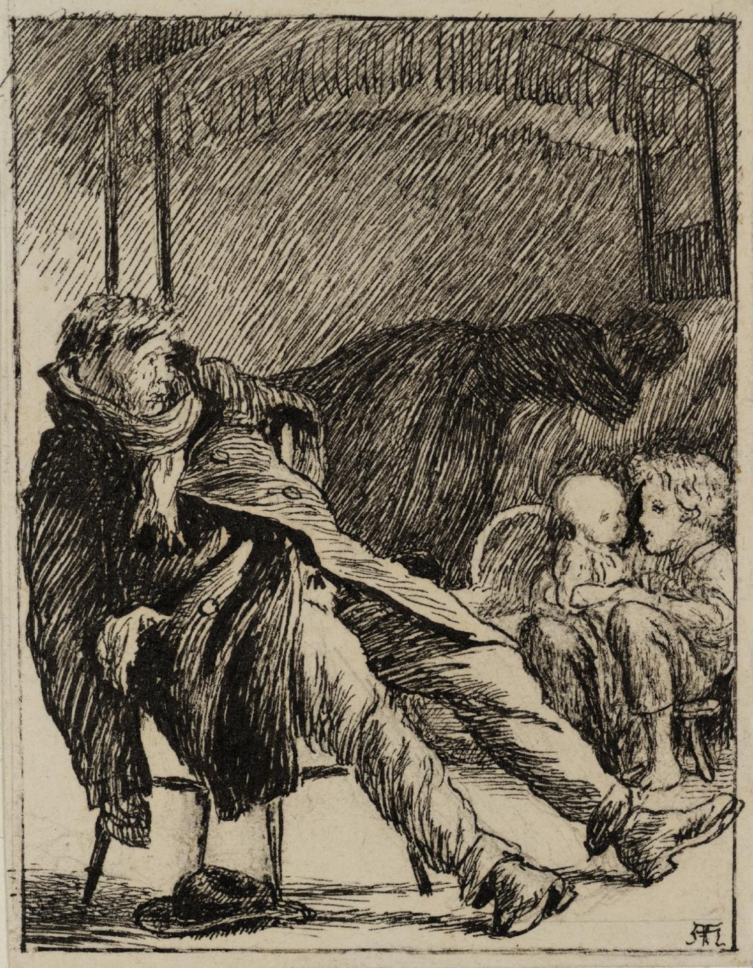 The Drunken Cabman for ‘At the Back of the North Wind’ by Arthur Hughes