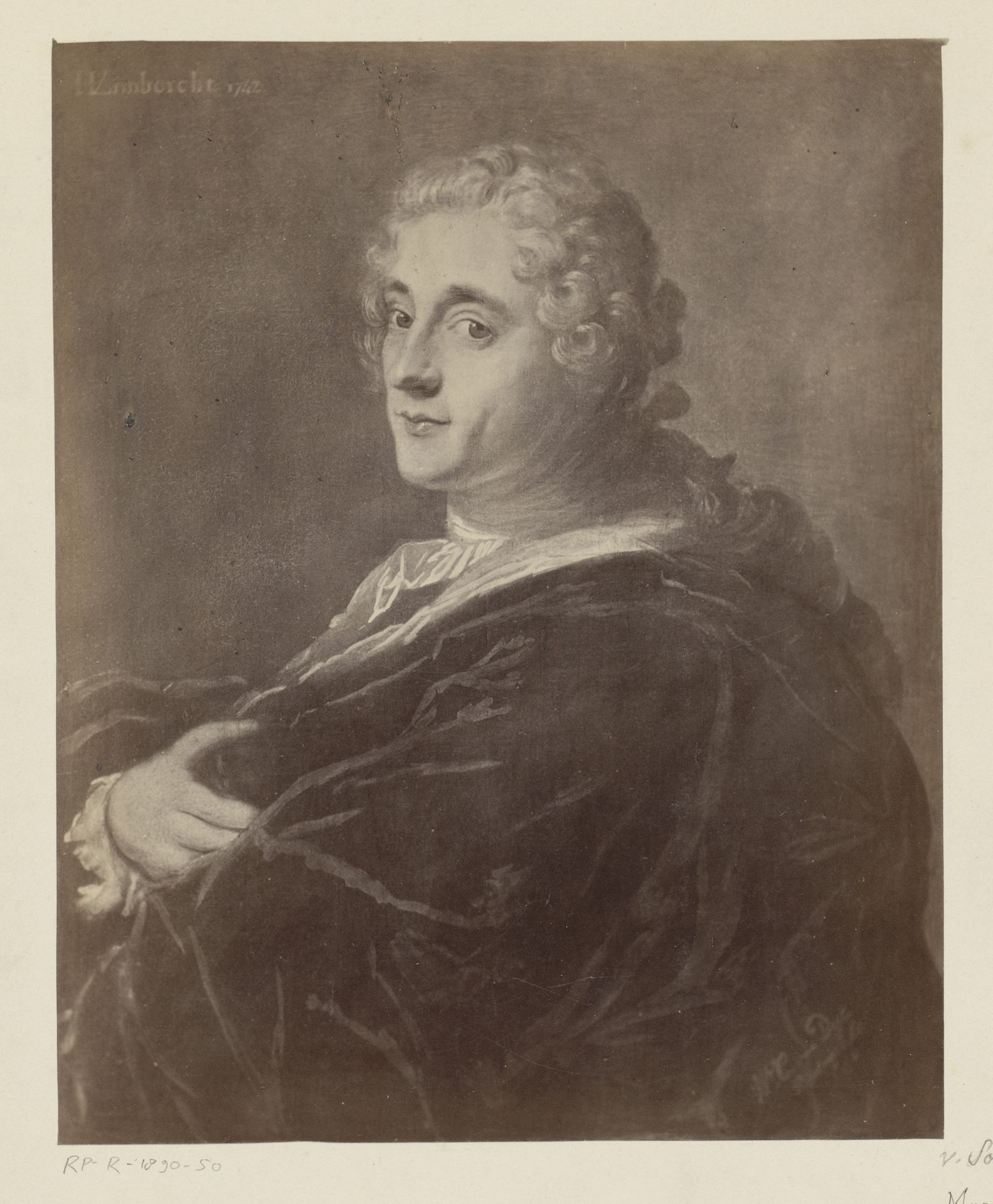 Fotoreproductie van een geschilderd portret van Pieter Lyonet by Anonymous