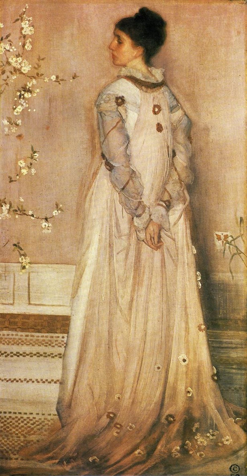 Symphony in Flesh Colour and Pink: Portrait of Mrs Frances Leyland by James Abbott McNeill Whistler