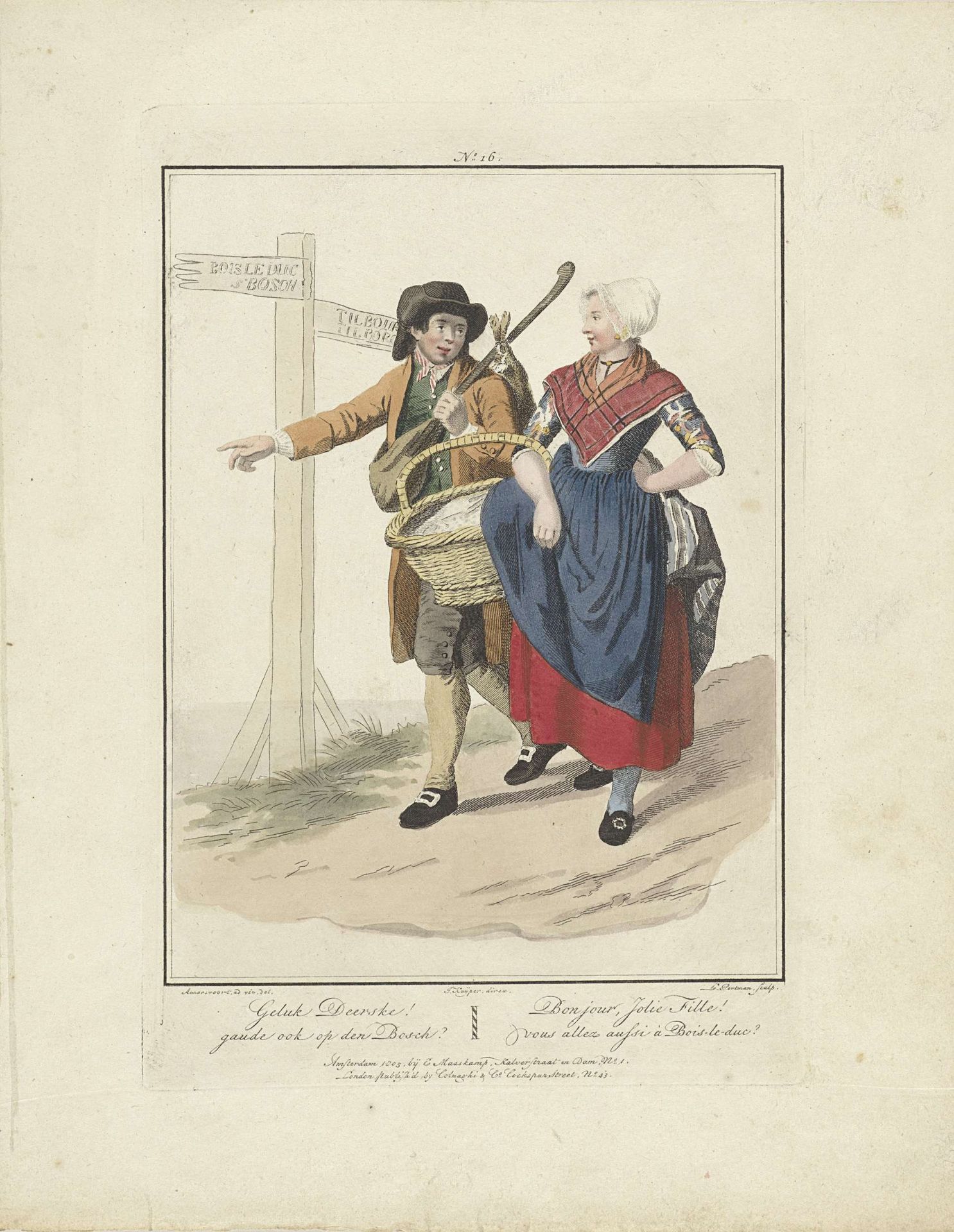 Brabantse boer en boerin by Ludwig Gottlieb Portman