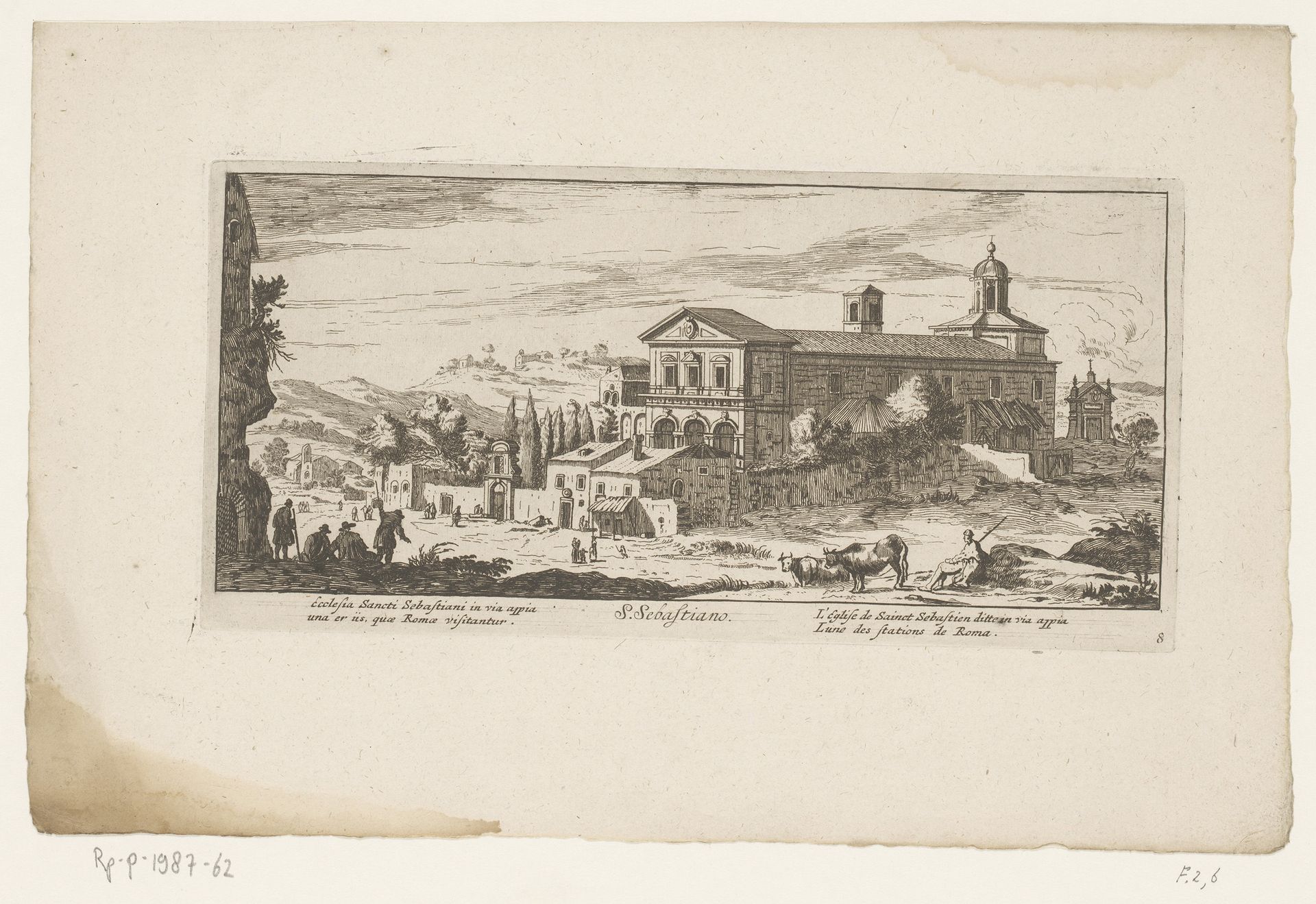 Gezicht op de Sint-Sebastiaan buiten de Muren, te Rome by Anonymous