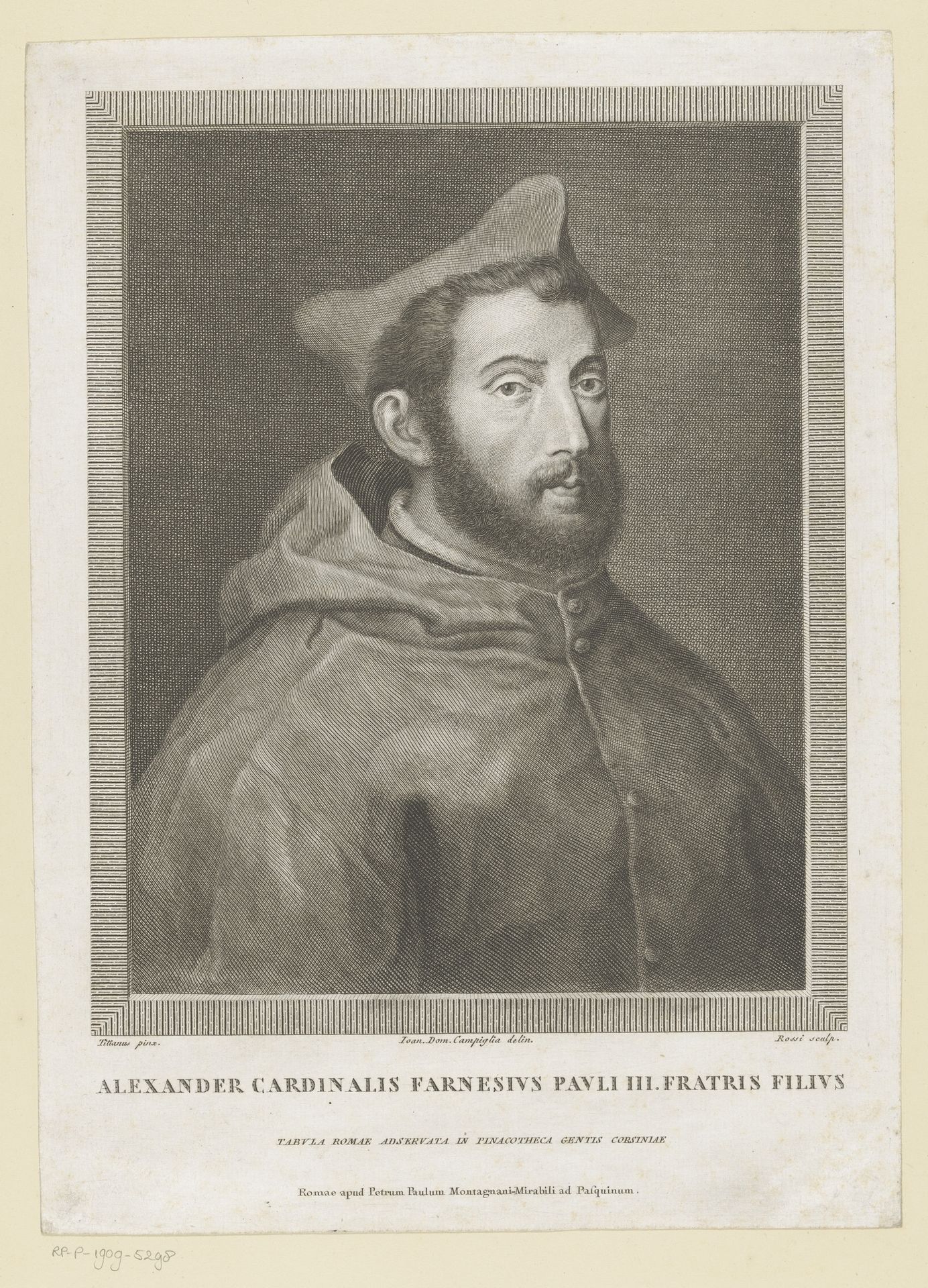 Portret van Alessandro Farnese, de latere paus Paulus III by Girolamo (II) Rossi