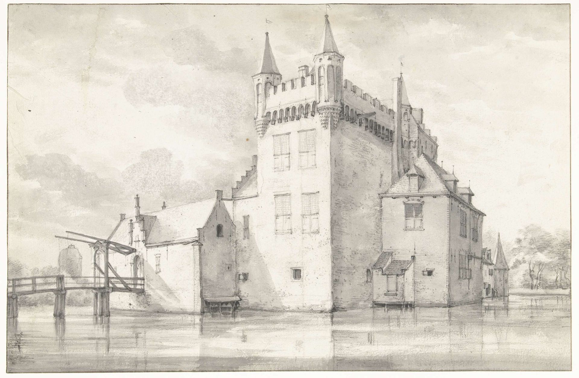 View of Slot Kenenburg, Seen from the North-west by Roelant Roghman