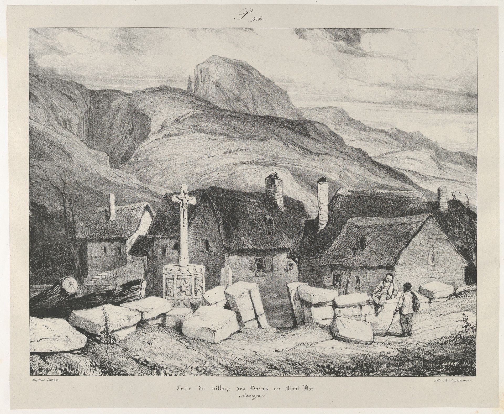 Cross of the Village of Bains au Mont-Dor by Eugène Isabey